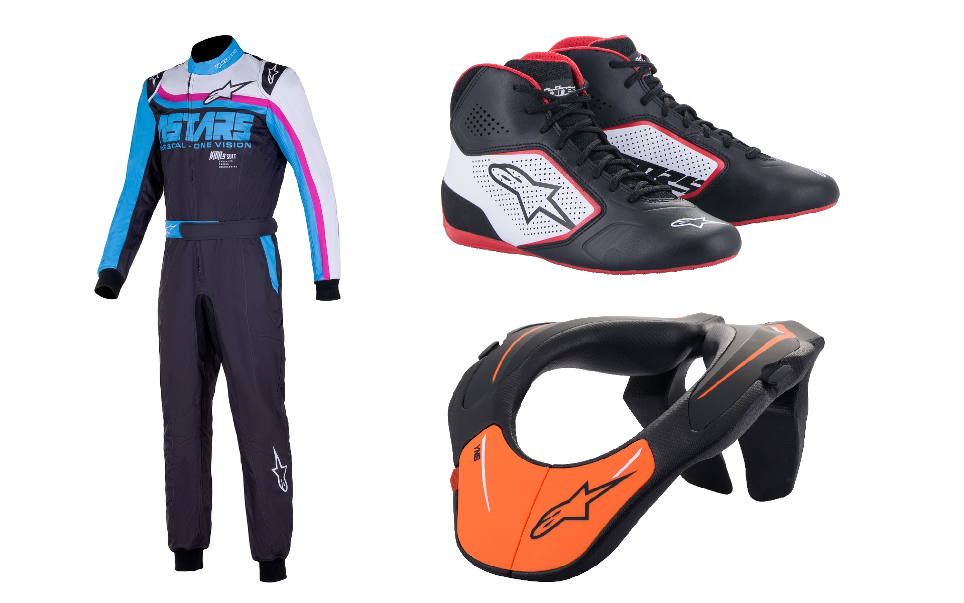 アルパインスターズのカート用スーツやシューズなど2023年モデルに新色が追加された