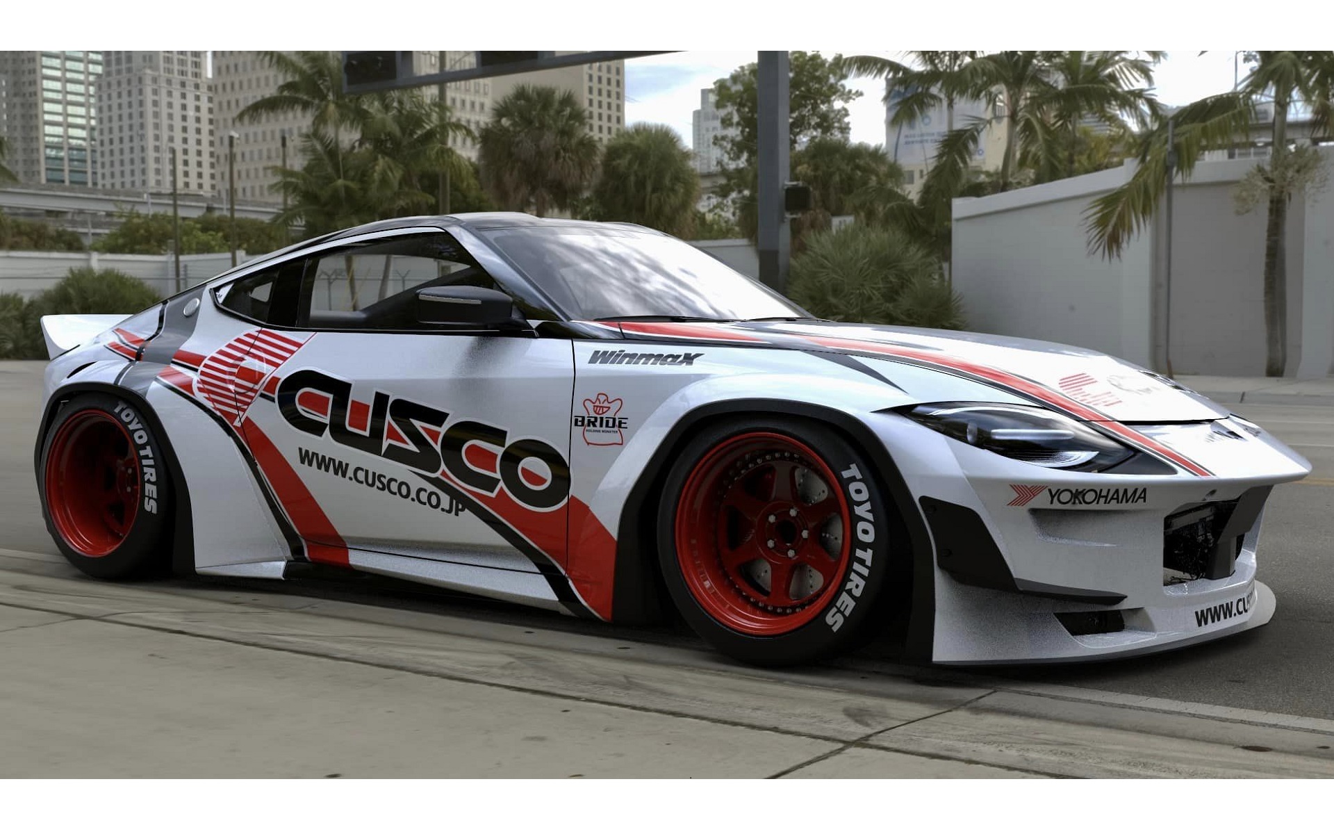 Rocket Bunnyのボディキットを装着した新型「フェアレディZ」（画像はイメージCG）