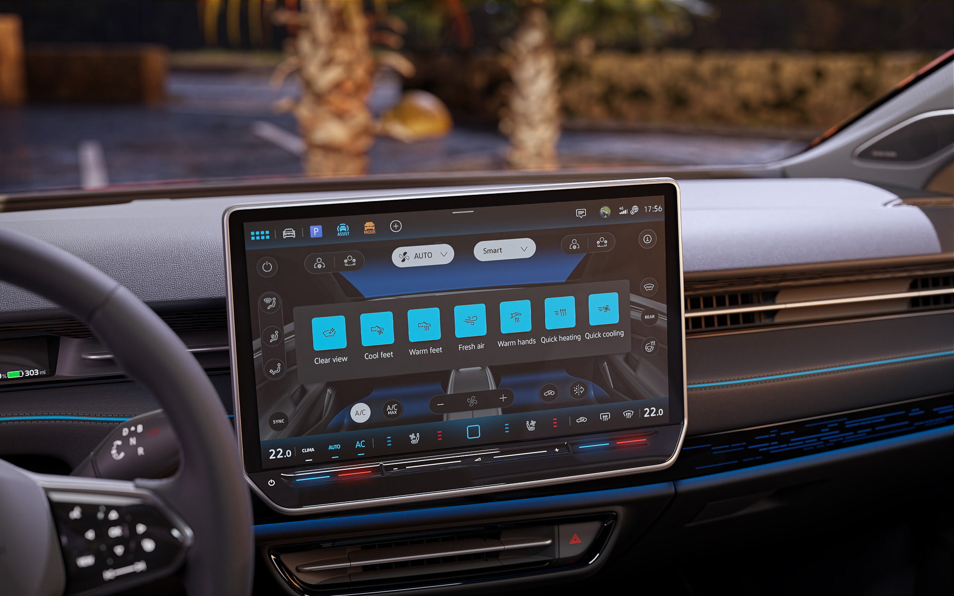 すべての状態は新しい大型ディスプレイで常に確認できる