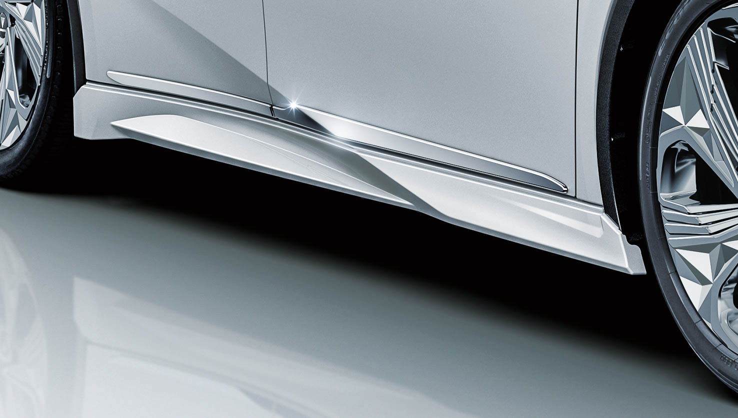 ELEGANT ICE STYLE サイドスカート。価格は素地5万1700円、塗装済5万5000円