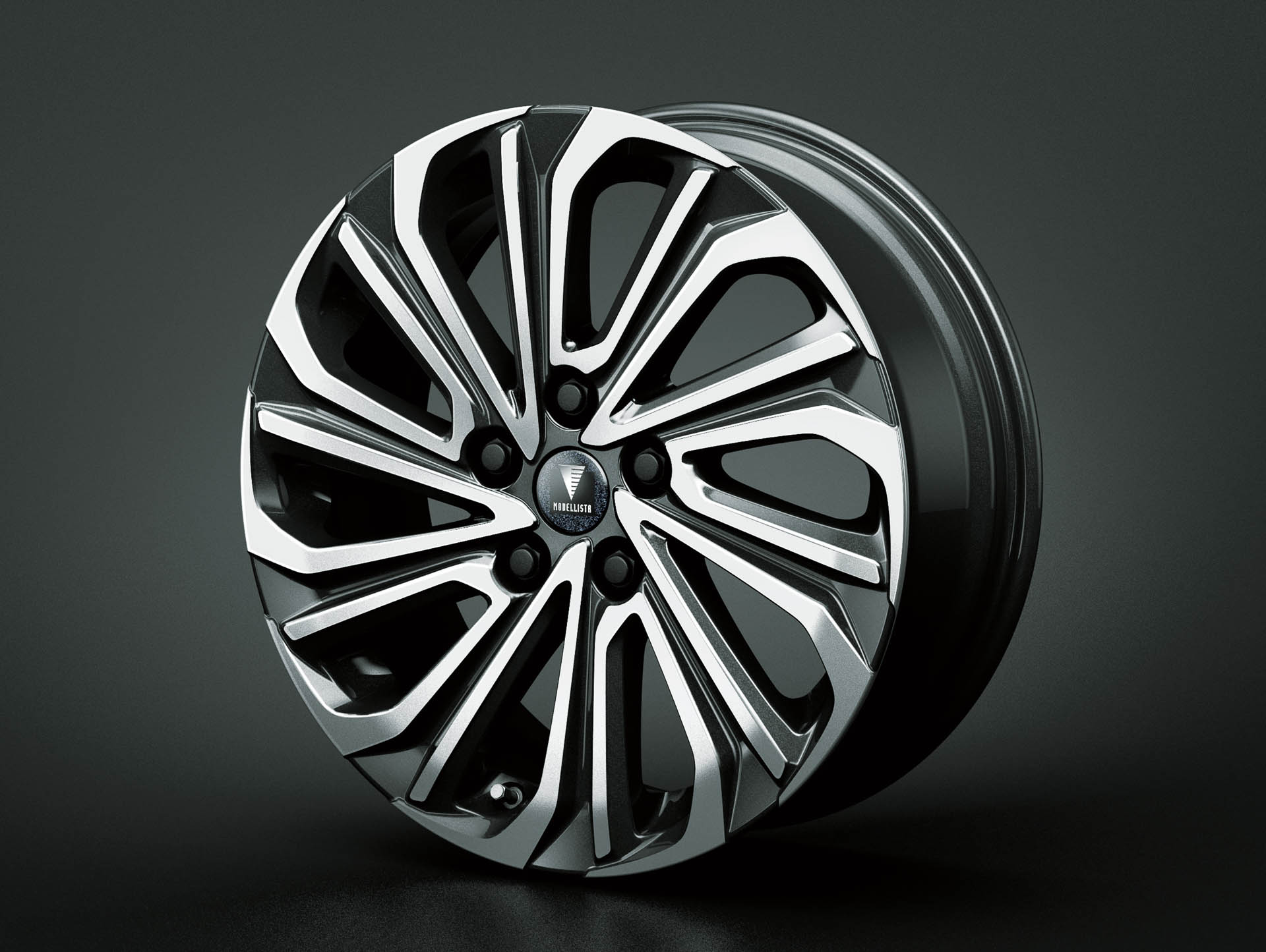 17インチアルミホイールセット MODELLISTA WingDancer XX＜ブラック×ポリッシュ＞。価格は13万2000円/台