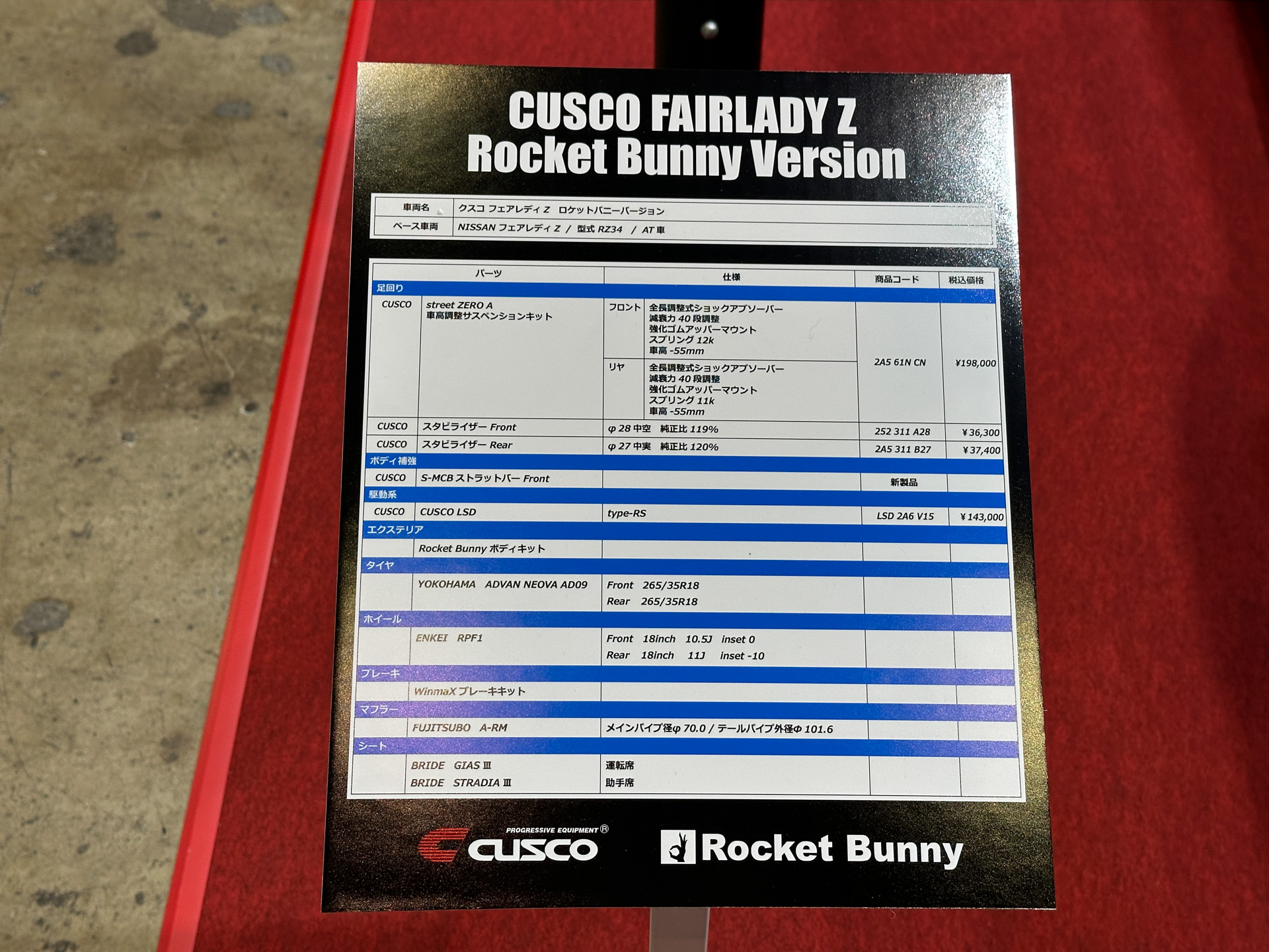 Rocket Bunnyのボディキットを装着した日産自動車の新型「フェアレディZ」