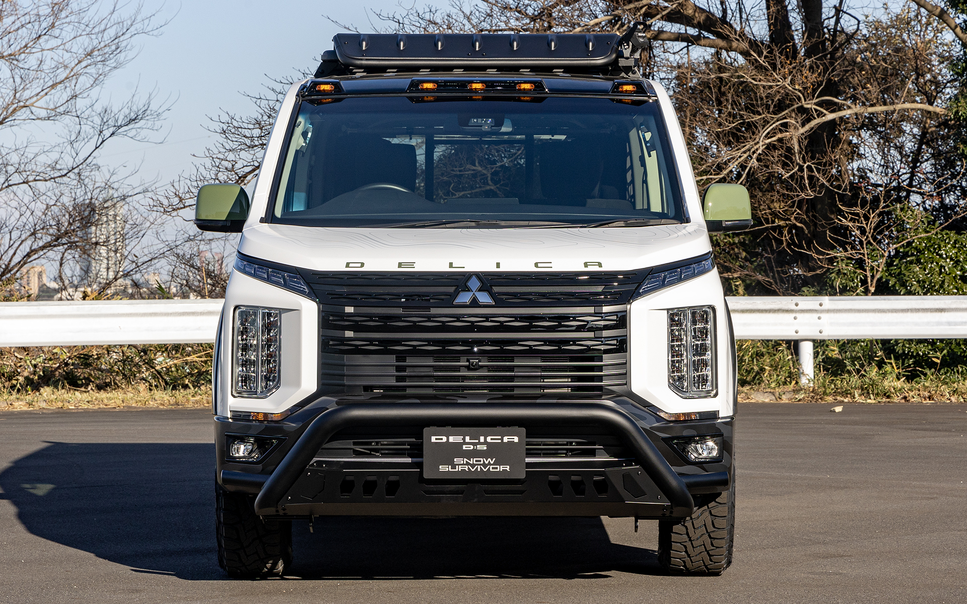 純正用品のブラックアウトグリルを装着