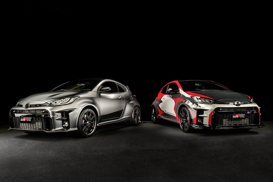 左から「GRヤリス RZ“High-performance・Sébastien Ogier Edition Concept”」「GRヤリス RZ“High-performance・Kalle Rovanperä Edition Concept”」