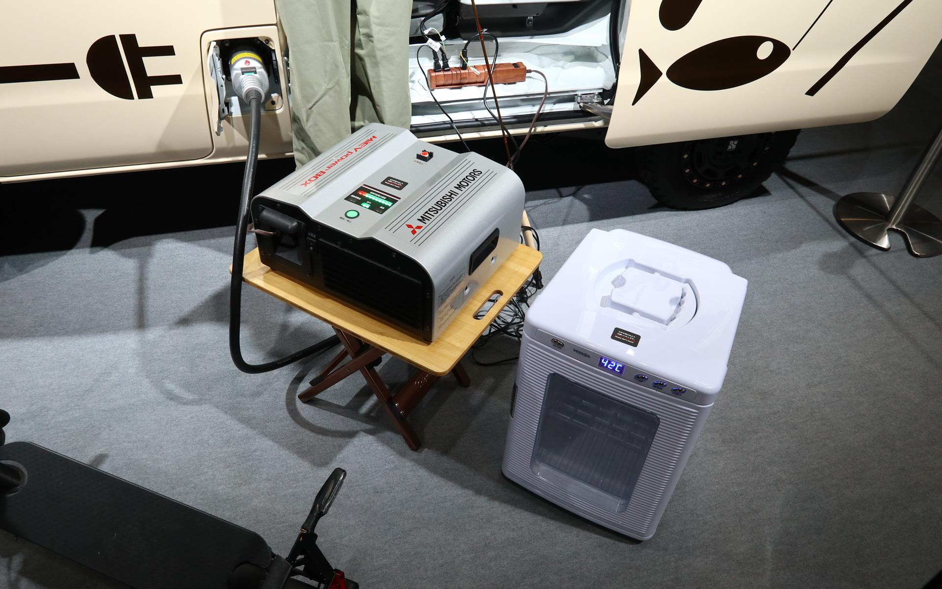 外部電源供給装置を使って各機器へ電源を供給