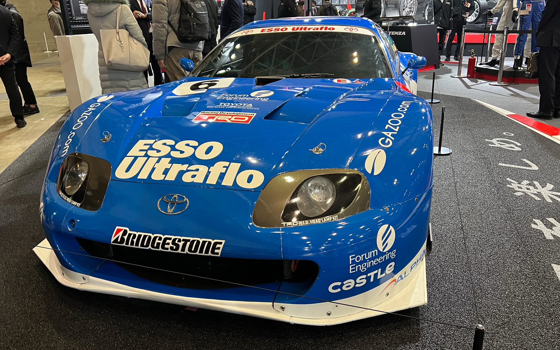 GT500に参戦する3メーカー、トヨタ、日産、ホンダのチャンピオンマシンを取りそろえていた
