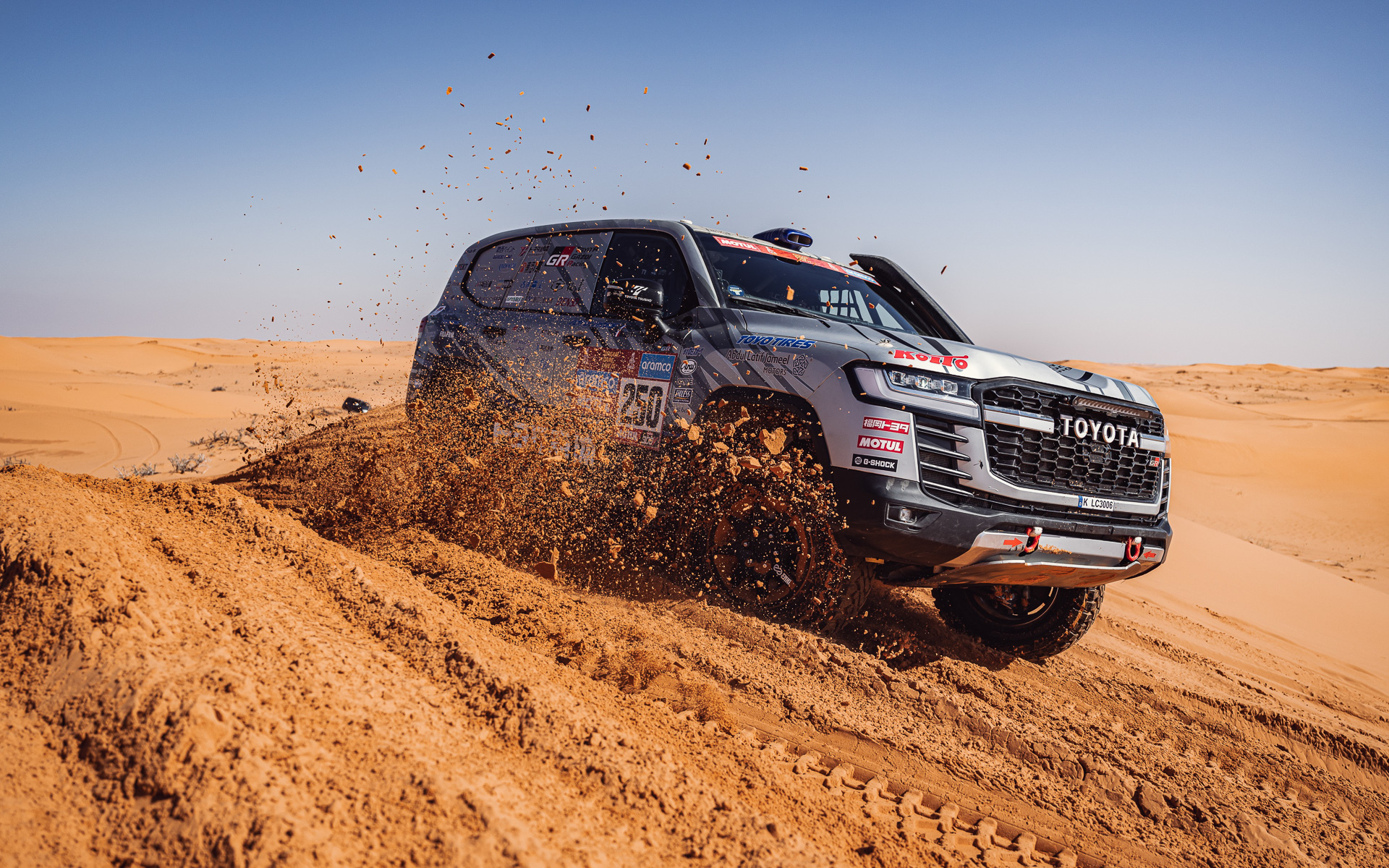 TLC（チームランドクルーザー・トヨタオートボデー）のダカールラリー参戦車両のランドクルーザー