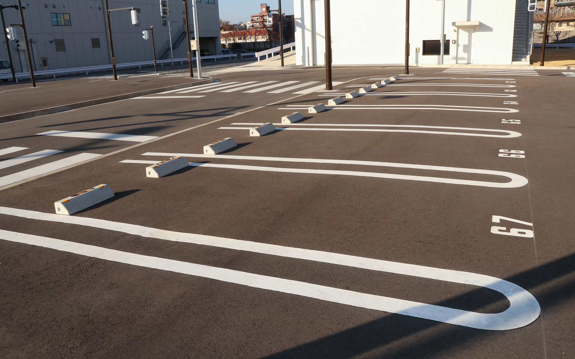 オートパーキング機能などを開発する駐車場