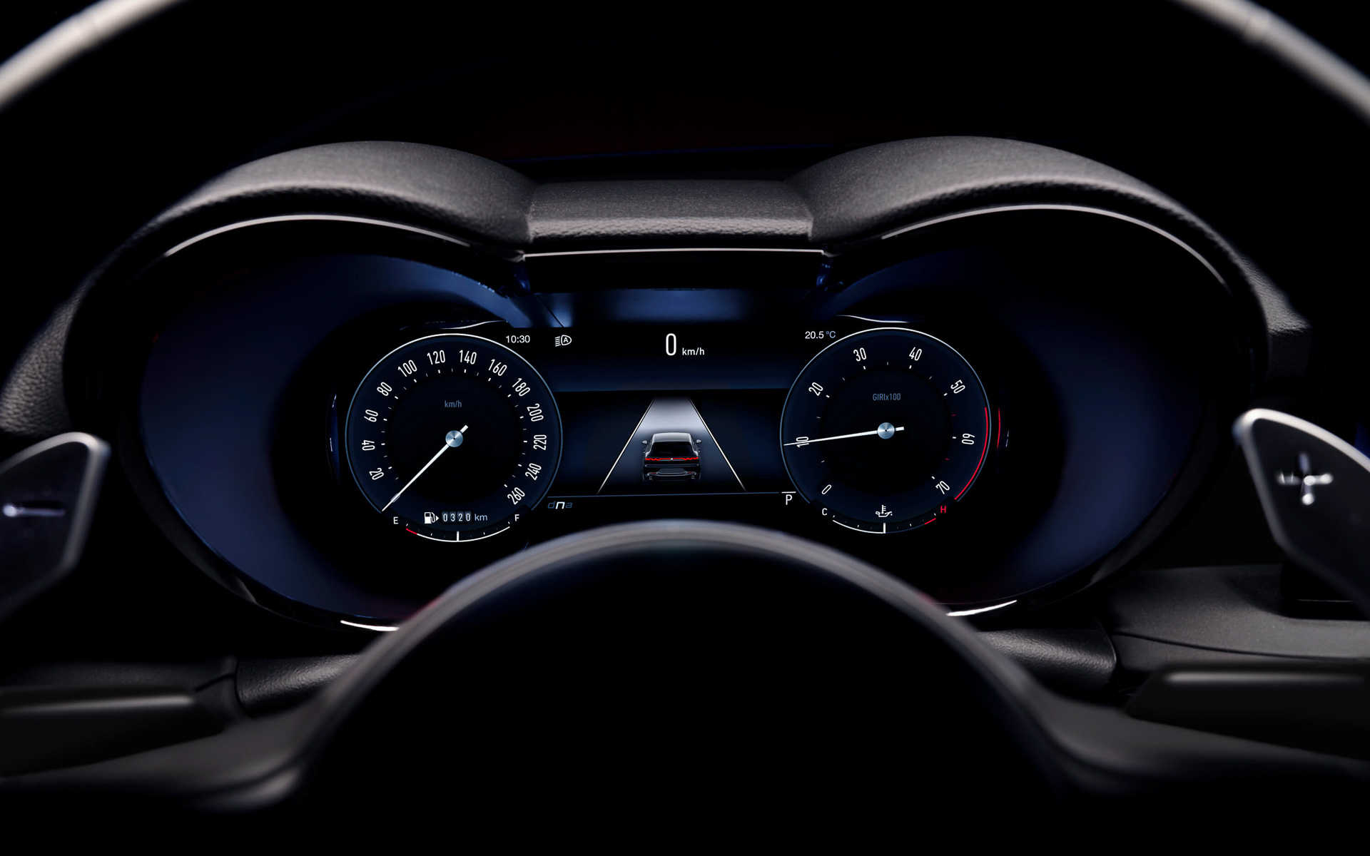 計器盤には12.3インチの大型デジタルクラスターメーターを採用