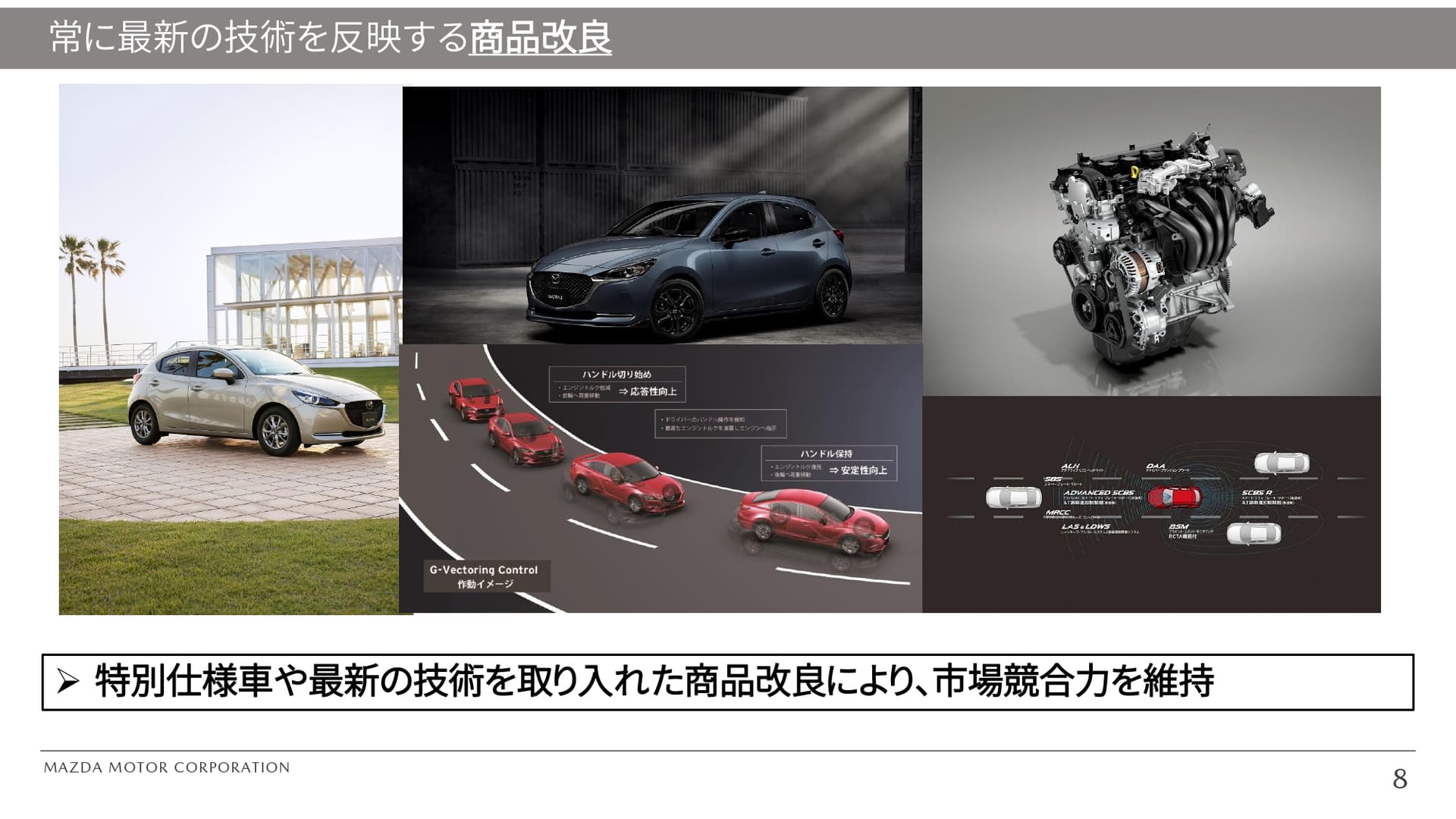 常に最新技術を反映させる商品改良を行なってきた