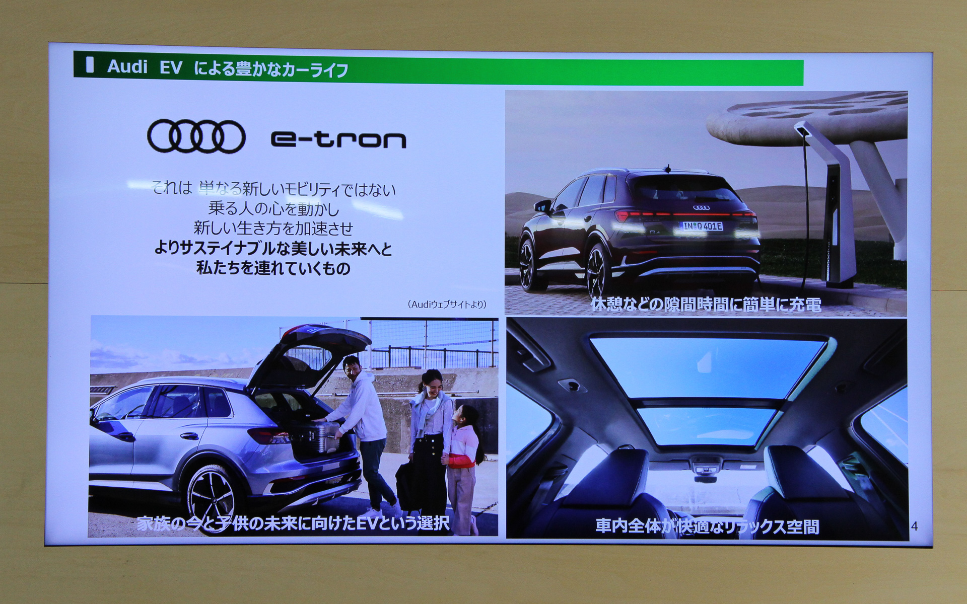 アウディのEVにより豊かなカーライフを実現する