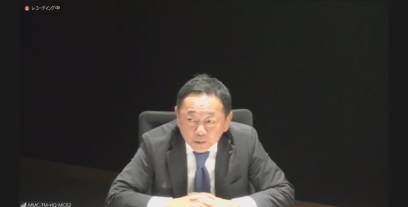 三菱自動車工業株式会社 代表執行役副社長（営業担当）矢田部陽一郎氏