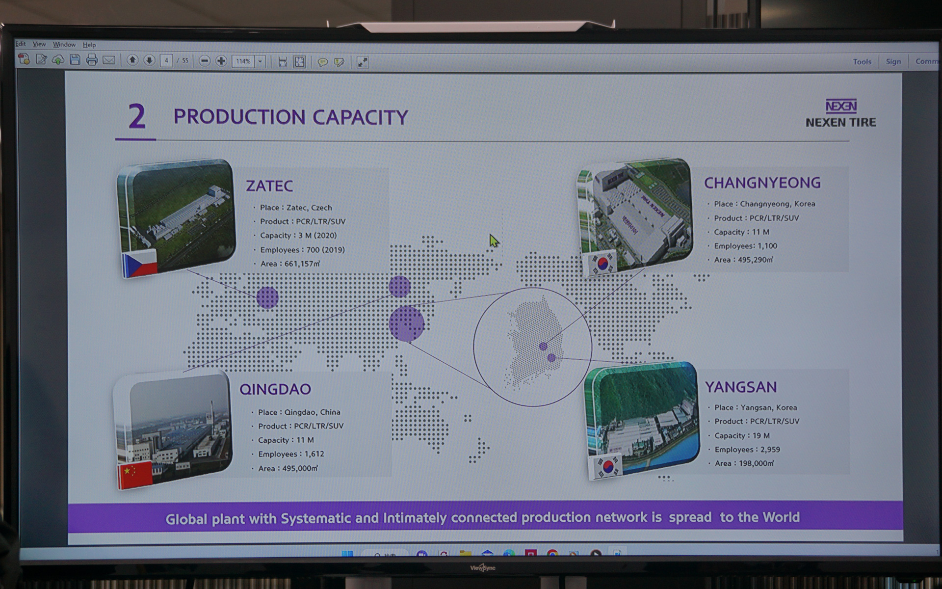 ネクセンタイヤの工場は韓国のほか、ヨーロッパ、中国にも展開される