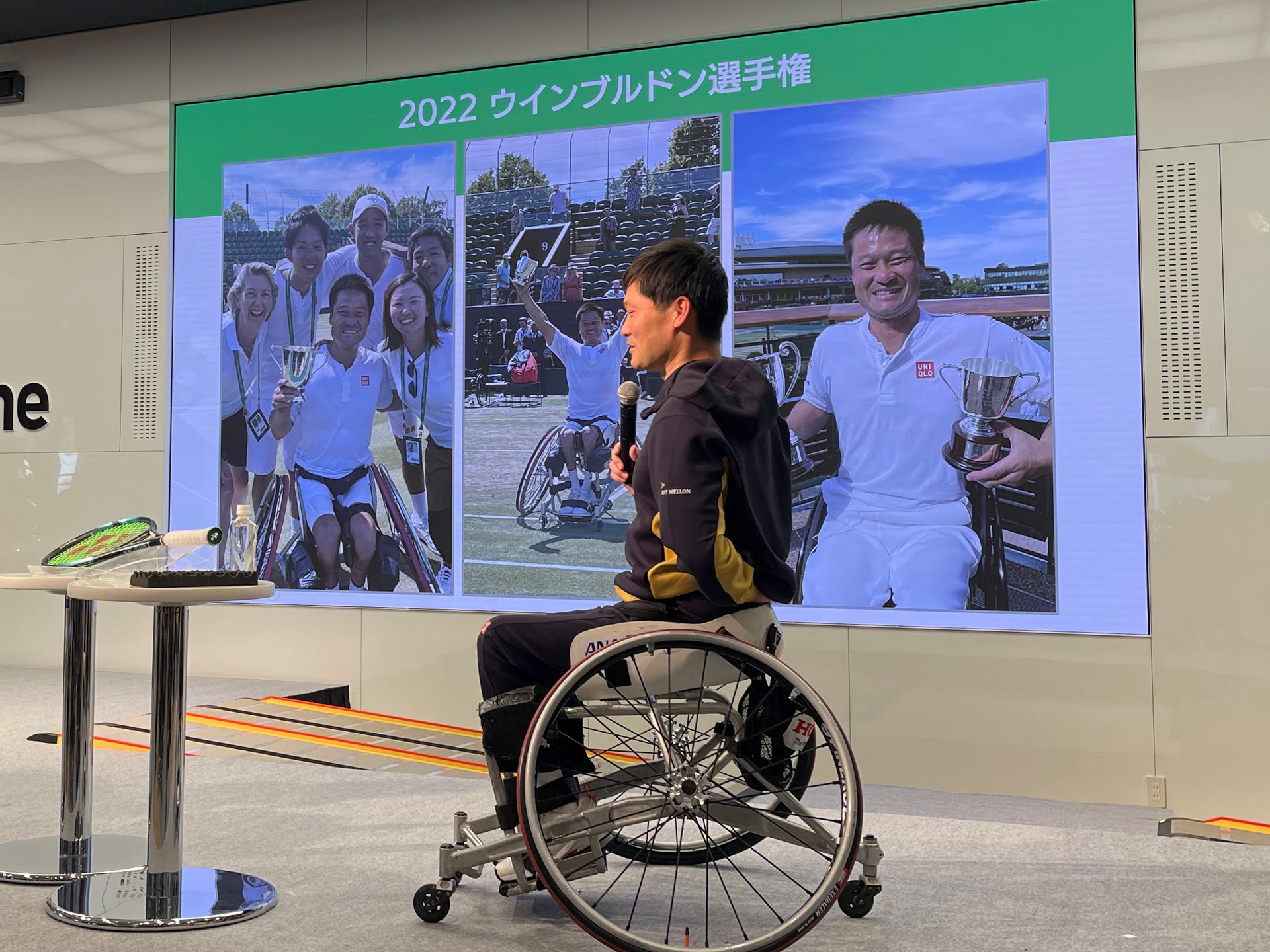 優勝が決まった瞬間に仲間と抱き合ったという、2022年夏のウインブルドン。