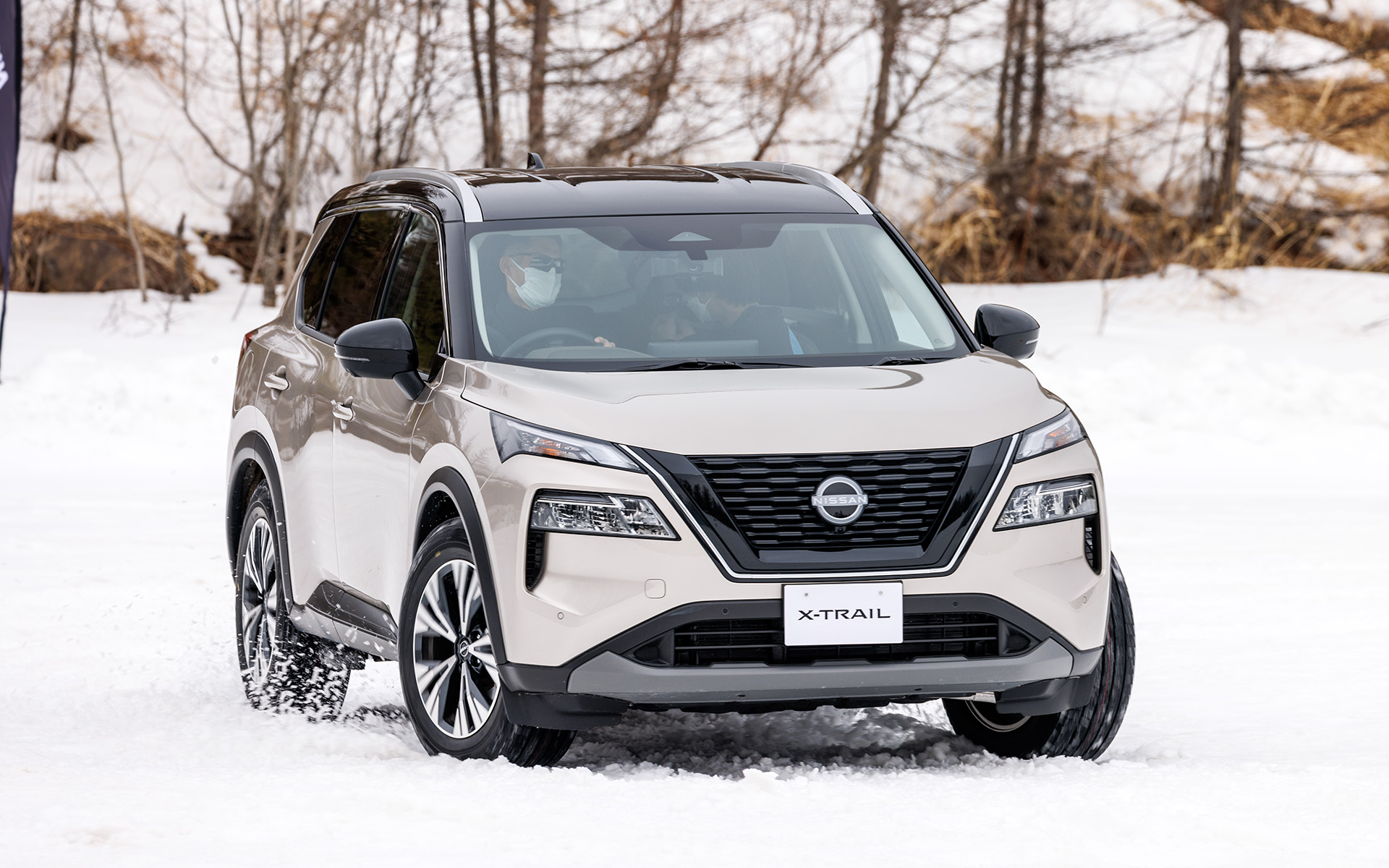 広い雪原をものともせず縦横無尽に走る