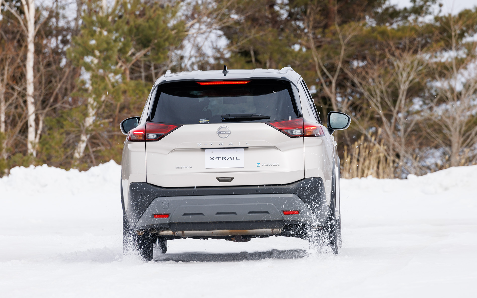 広い雪原をものともせず縦横無尽に走る