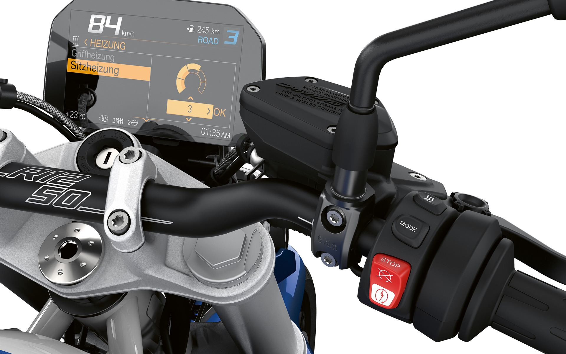 シートヒーターはライダーシートは5段階、パッセンジャーシートは2段階の調整が可能