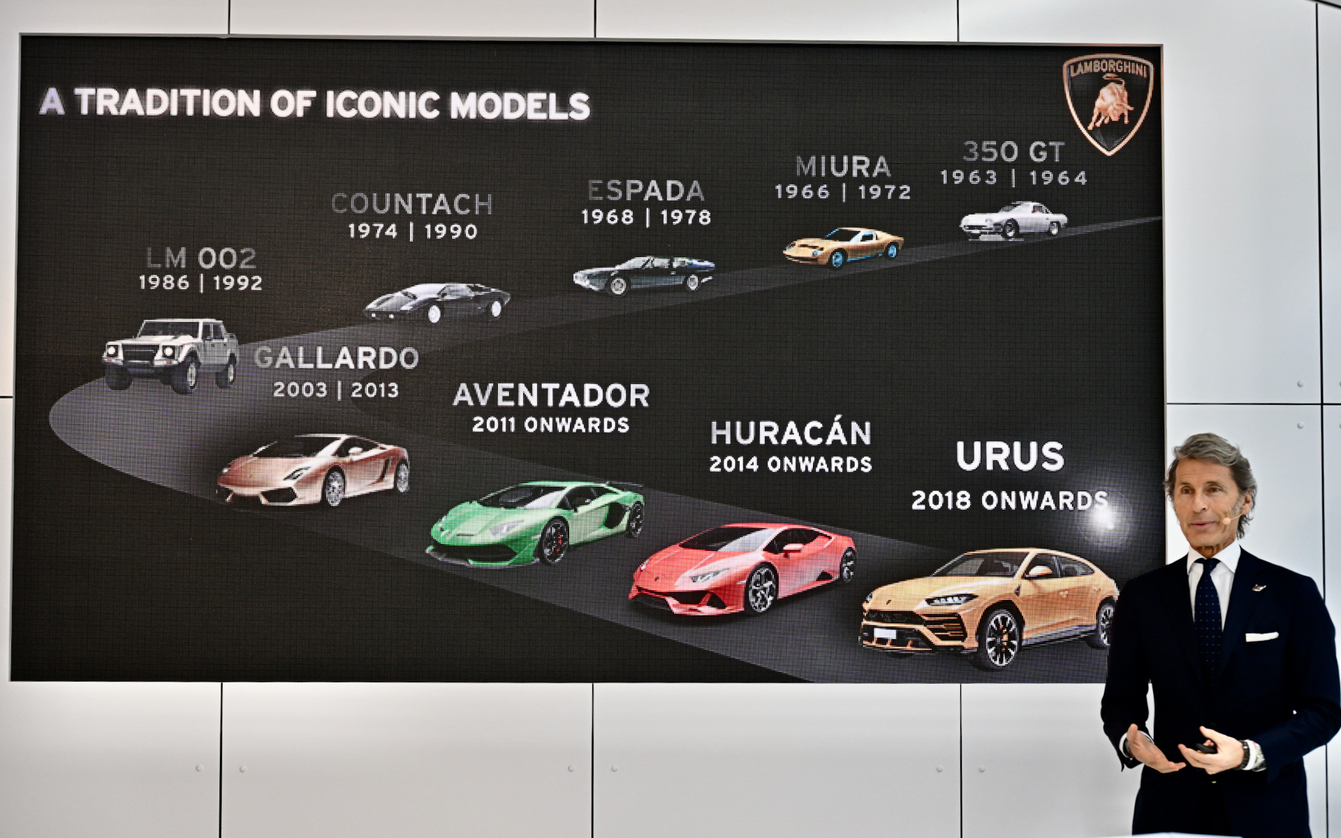 アウトモビリ・ランボルギーニのステファン・ヴィンケルマンCEOも60周年を記念して来日