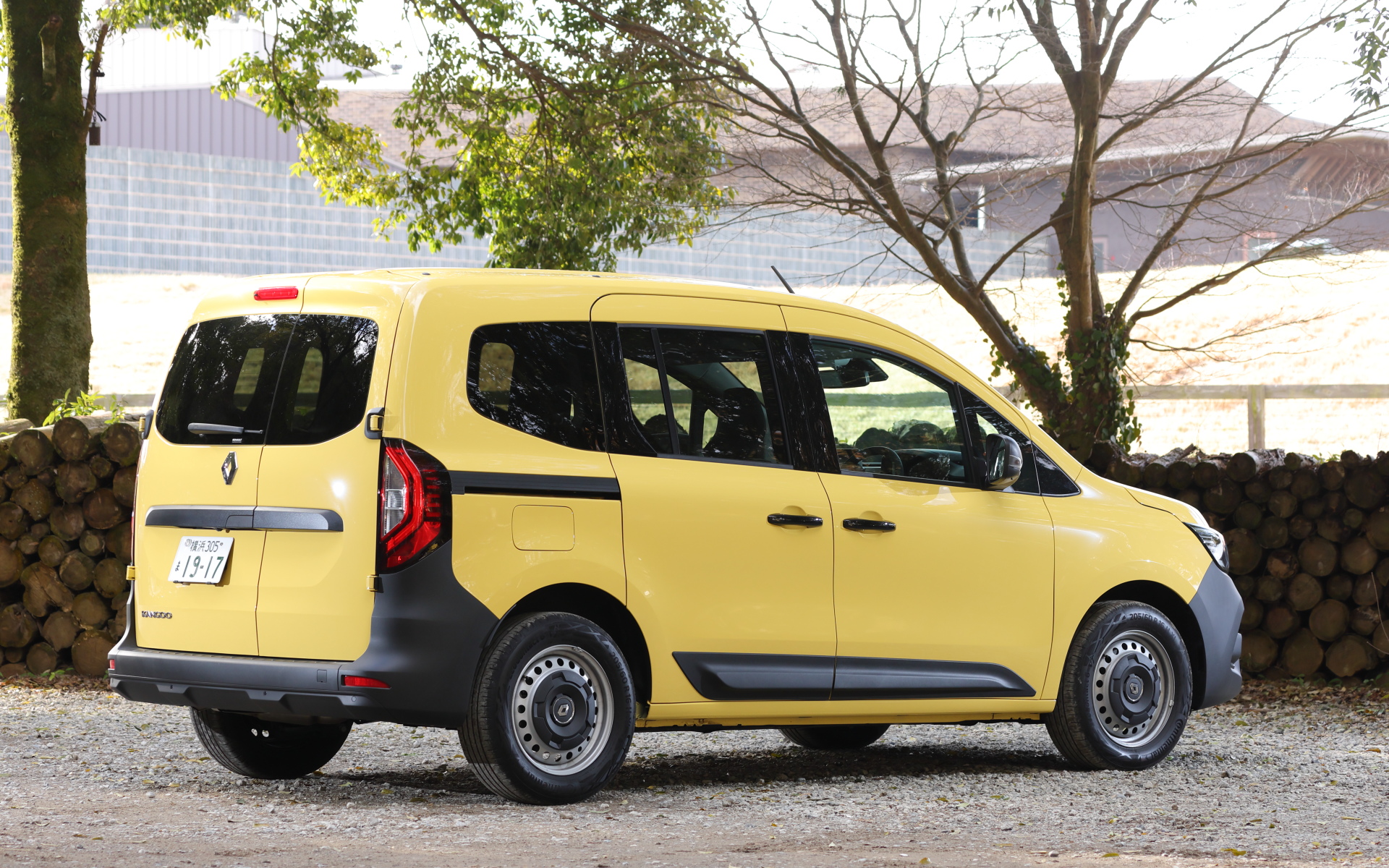 新型カングー。撮影車のグレードはフロントとリアがブラックバンパーの「クレアティフ」。このほかに、カラードバンパーの「インテンス」、受注生産の「ゼン」が、ガソリンモデル、ディーゼルモデル共通でラインアップされる。ボディサイズは4490×1860×1810mm（全長×全幅×全高）、ホイールベースは2715mm。最小回転半径は5.6mで先代モデルを踏襲