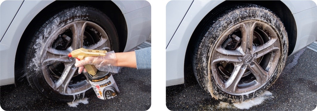 容量は800mlでタイヤ・ホイール約20本分（1本に対して約40ショットが目安）