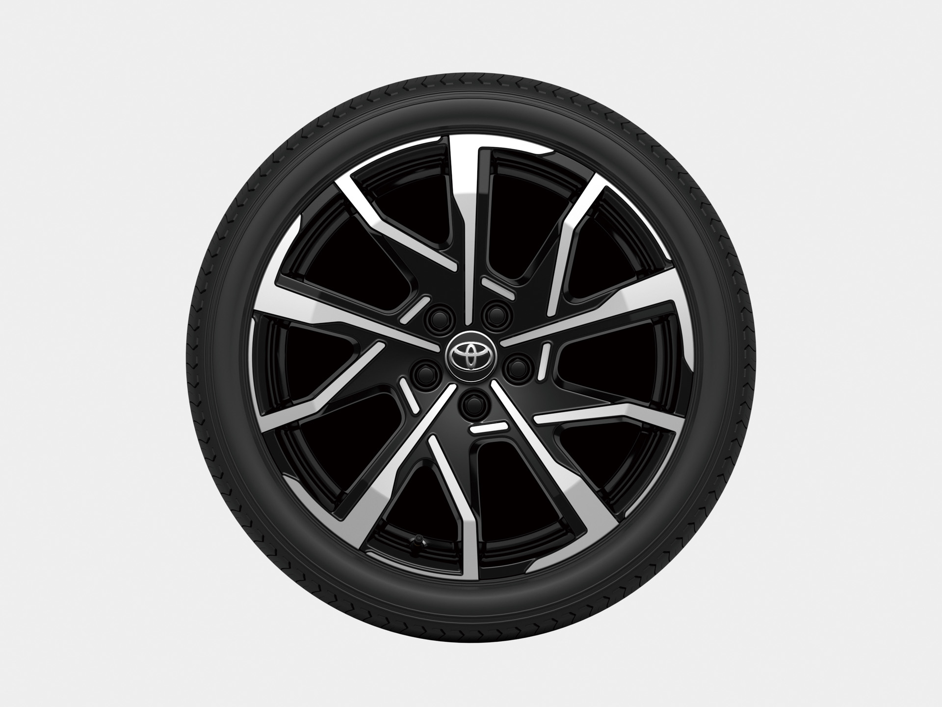 専用アルミホイール ： 195/50R19タイヤ＆19×6.5Jアルミホイール（切削光輝＋ブラック／センターオーナメント付）