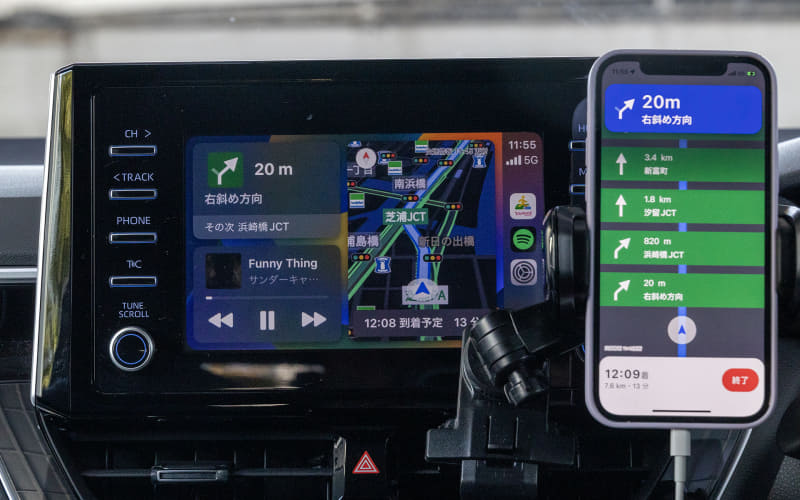地図アプリ「Yahoo! MAP」がApple CarPlayに対応 ディスプレイ