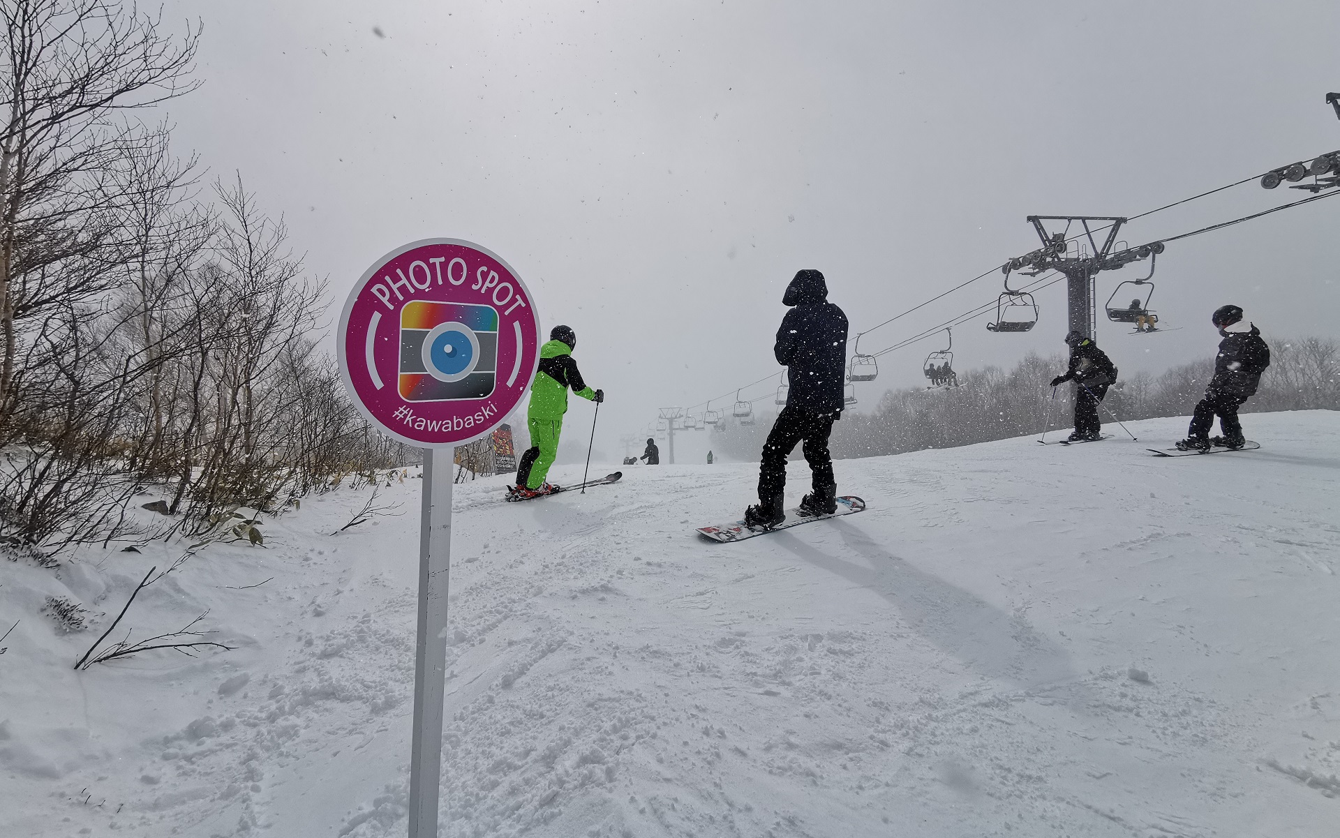 川場スキー場の「photospot」。下界は一切見えませんでした