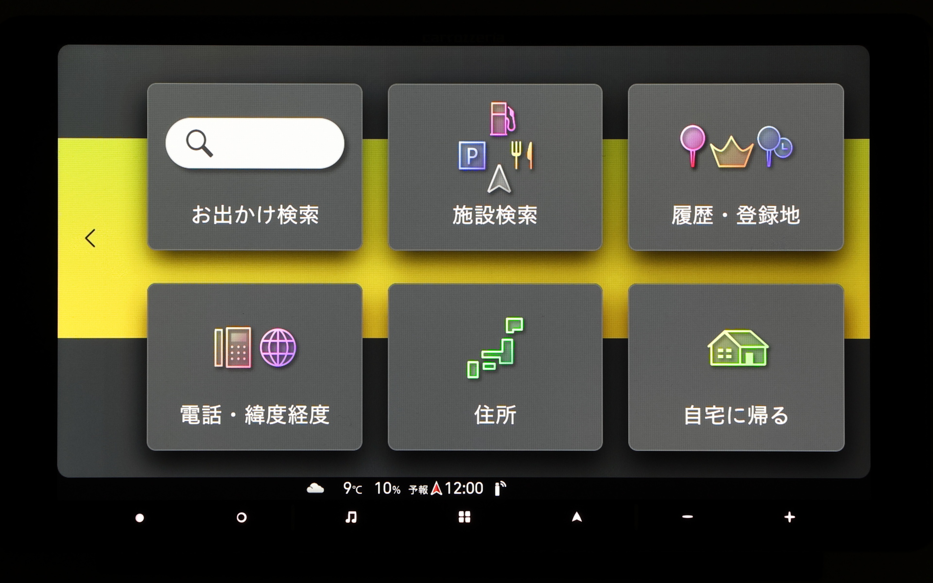 大きく6項目まで絞った検索画面