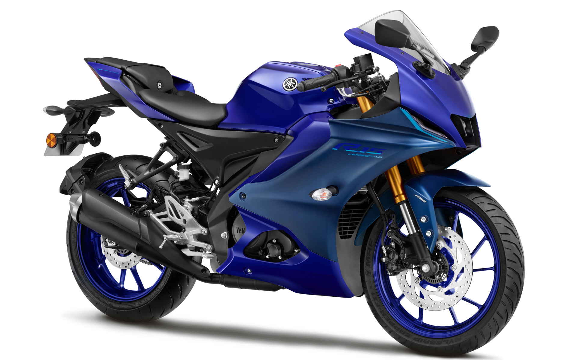 写真は、2021年9月に発表されたインド向けスーパースポーツモデル「YZF-R15」