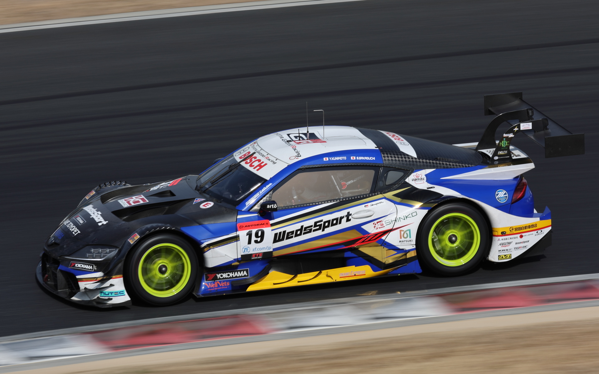 2日目のトップタイムをマークした19号車 WedsSport ADVAN GR Supra（国本雄資/阪口晴南）