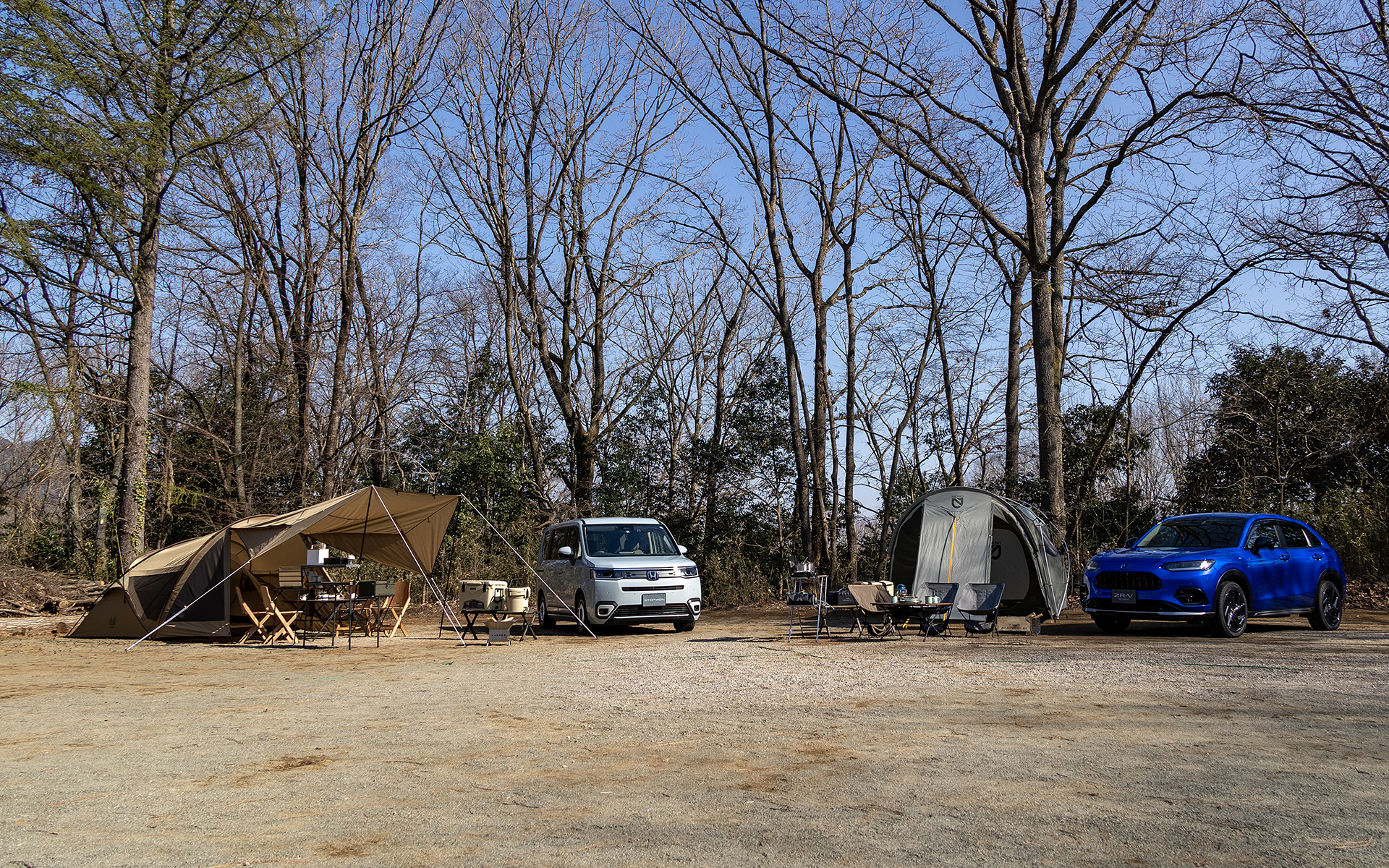 最初はアウトドアコーディネーターの小雀さんが担当するステップワゴンe:HEV AIRとZR-V e:HEV X Premium Styleの紹介