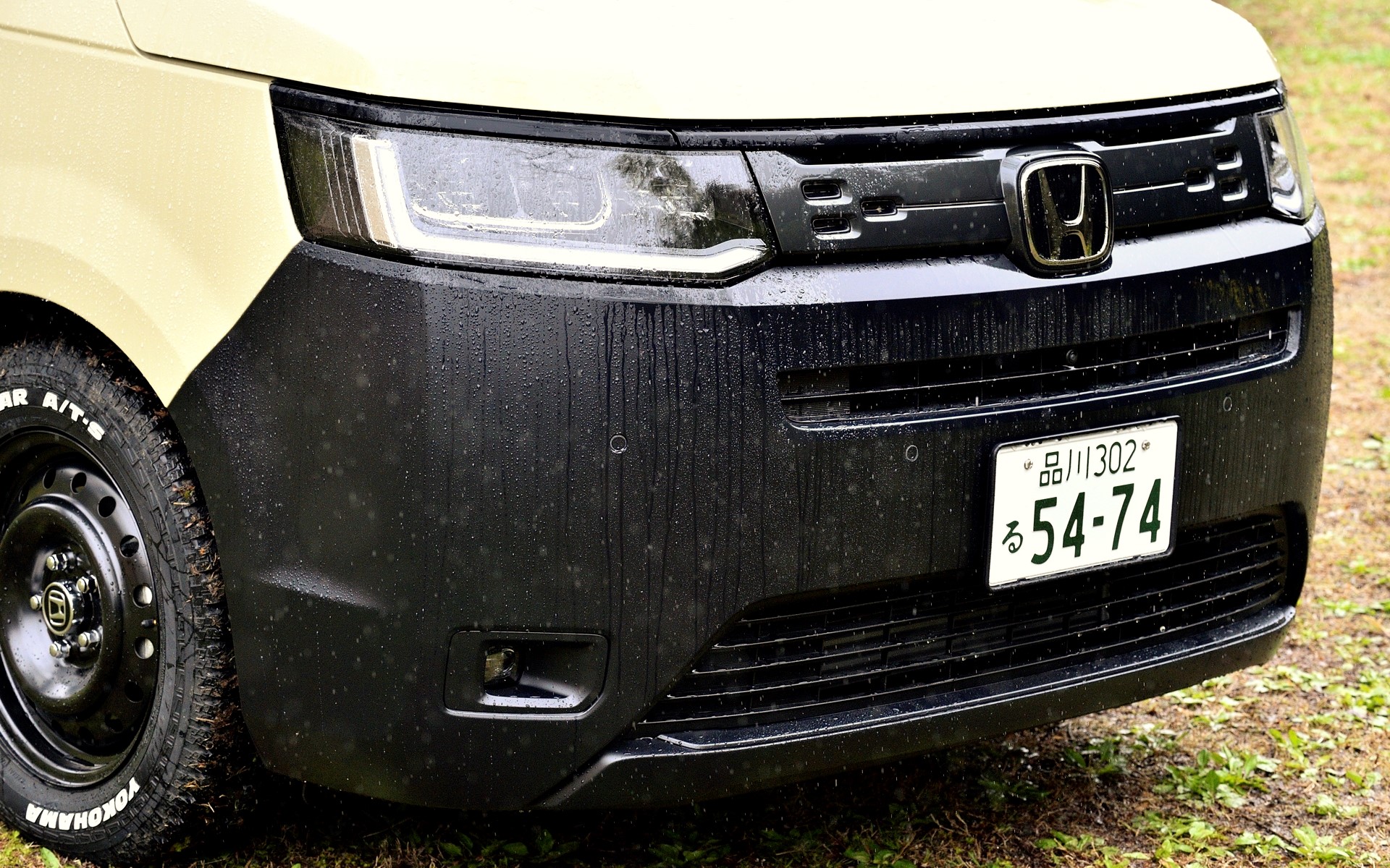 前後バンパーやフロントグリルをブラックアウト。エンブレムなどもブラックで揃えている