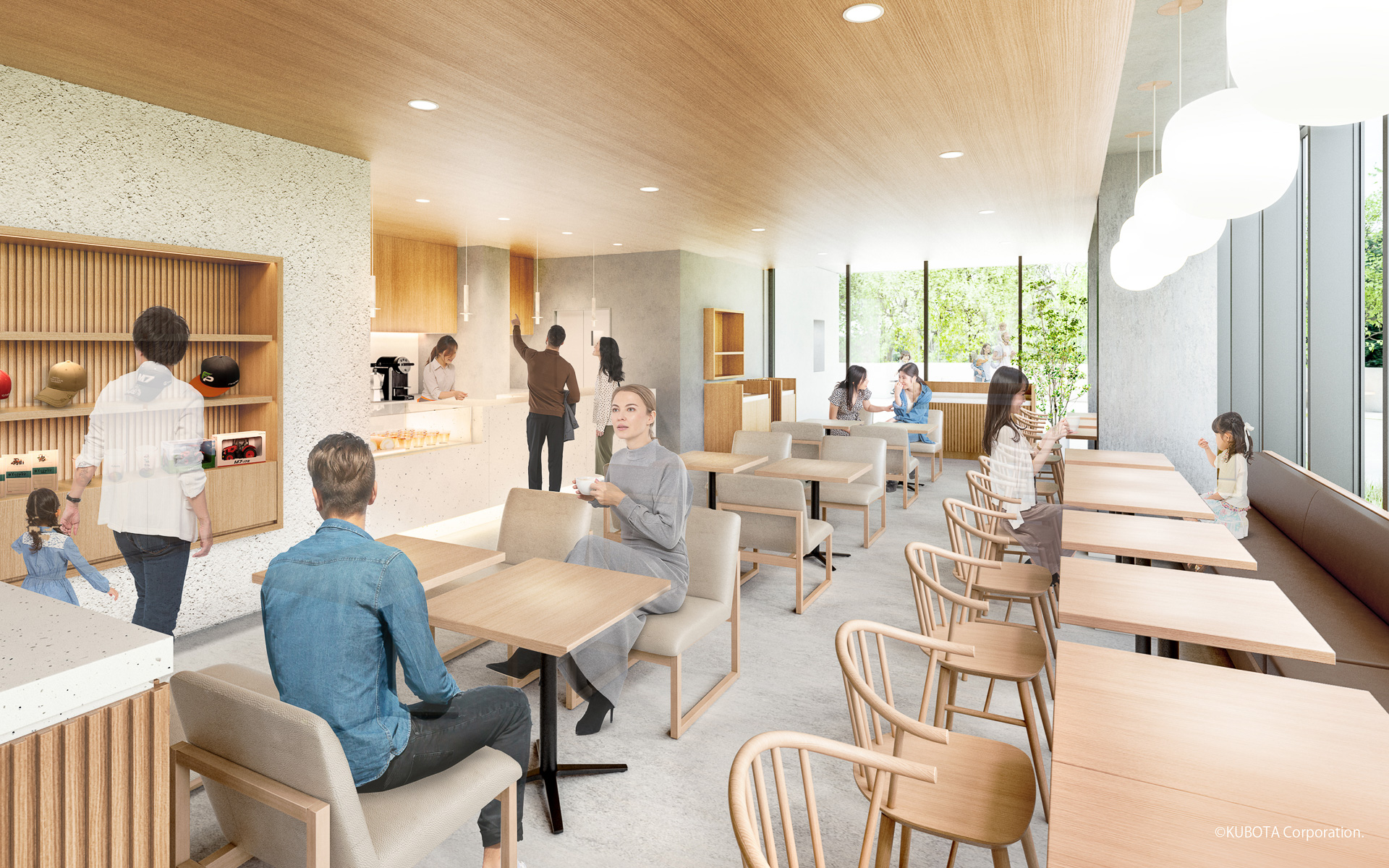 クボタアグリフロントカフェ店内（イメージ）