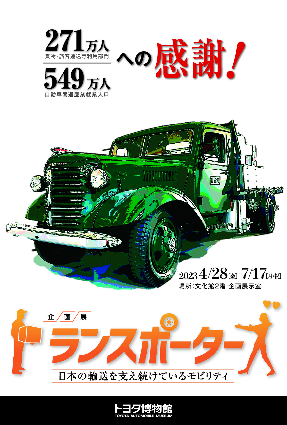 企画展「トランスポーターズ　日本の輸送を支え続けているモビリティ」4月28日～7月17日開催