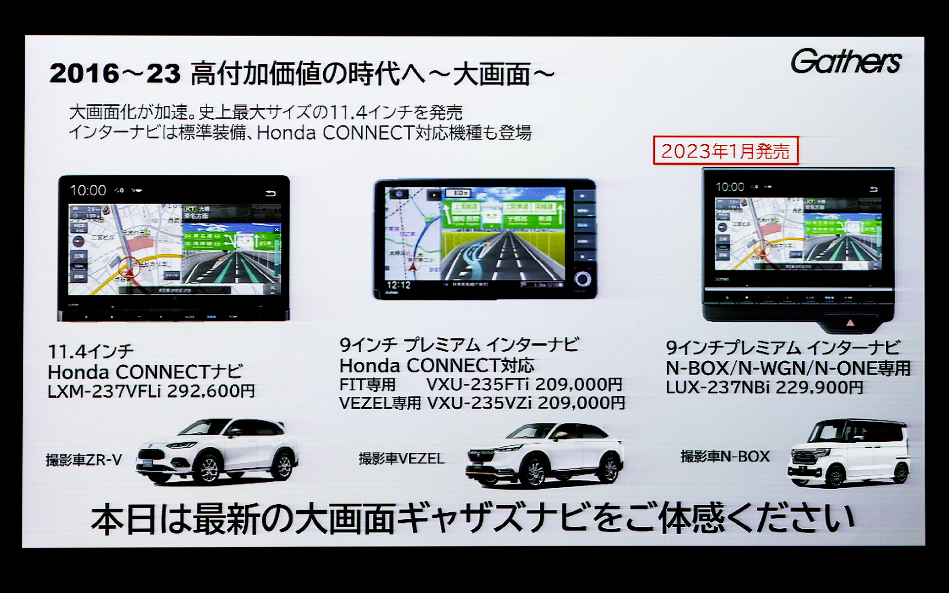 最大11.4インチの大画面ナビが登場