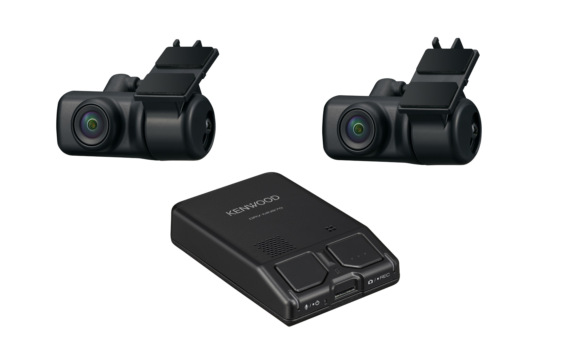 前後撮影対応2カメラドライブレコーダー「DRV-MN970」（別売）