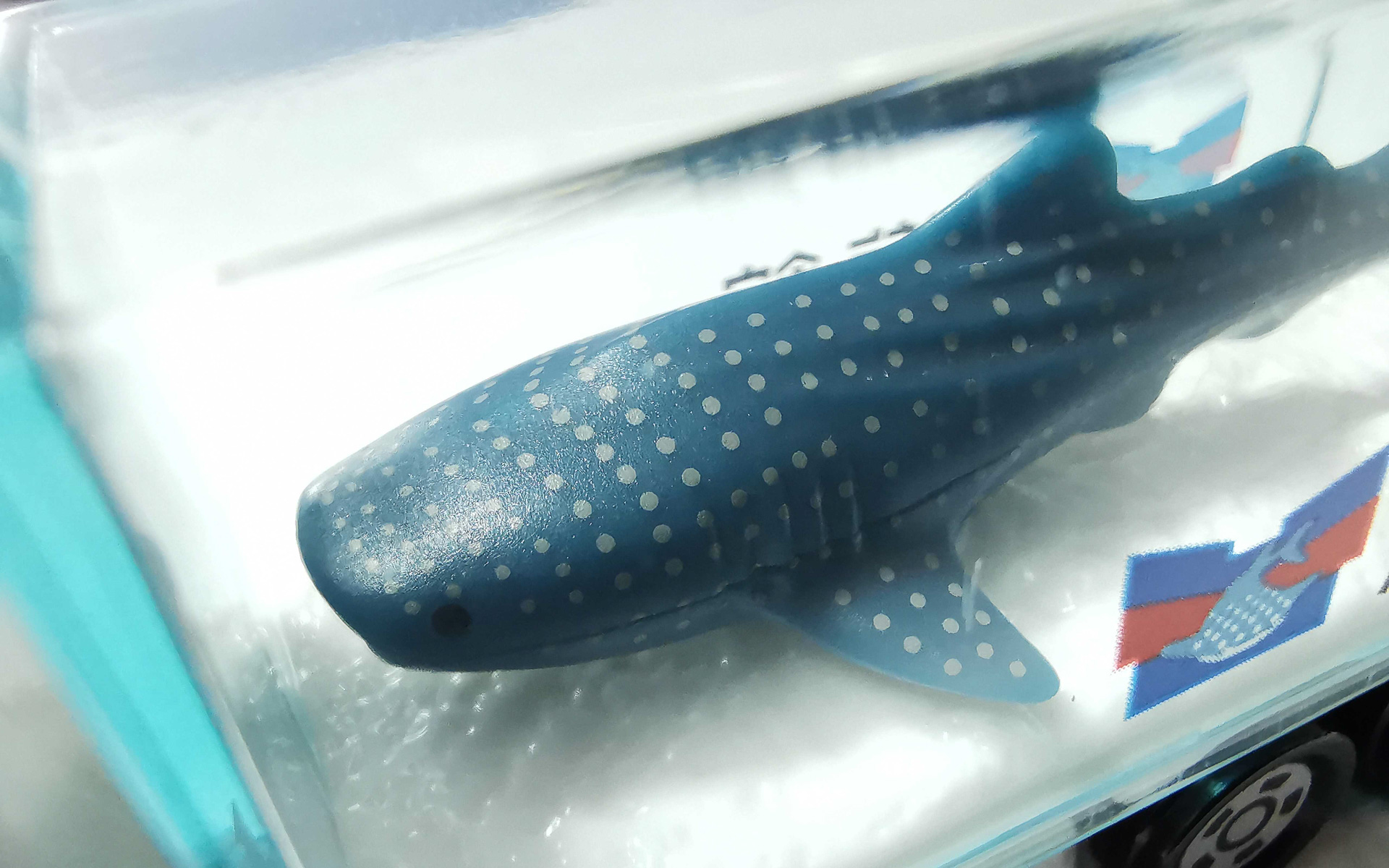 クルマを走らせるとジンベエザメが左右に動く