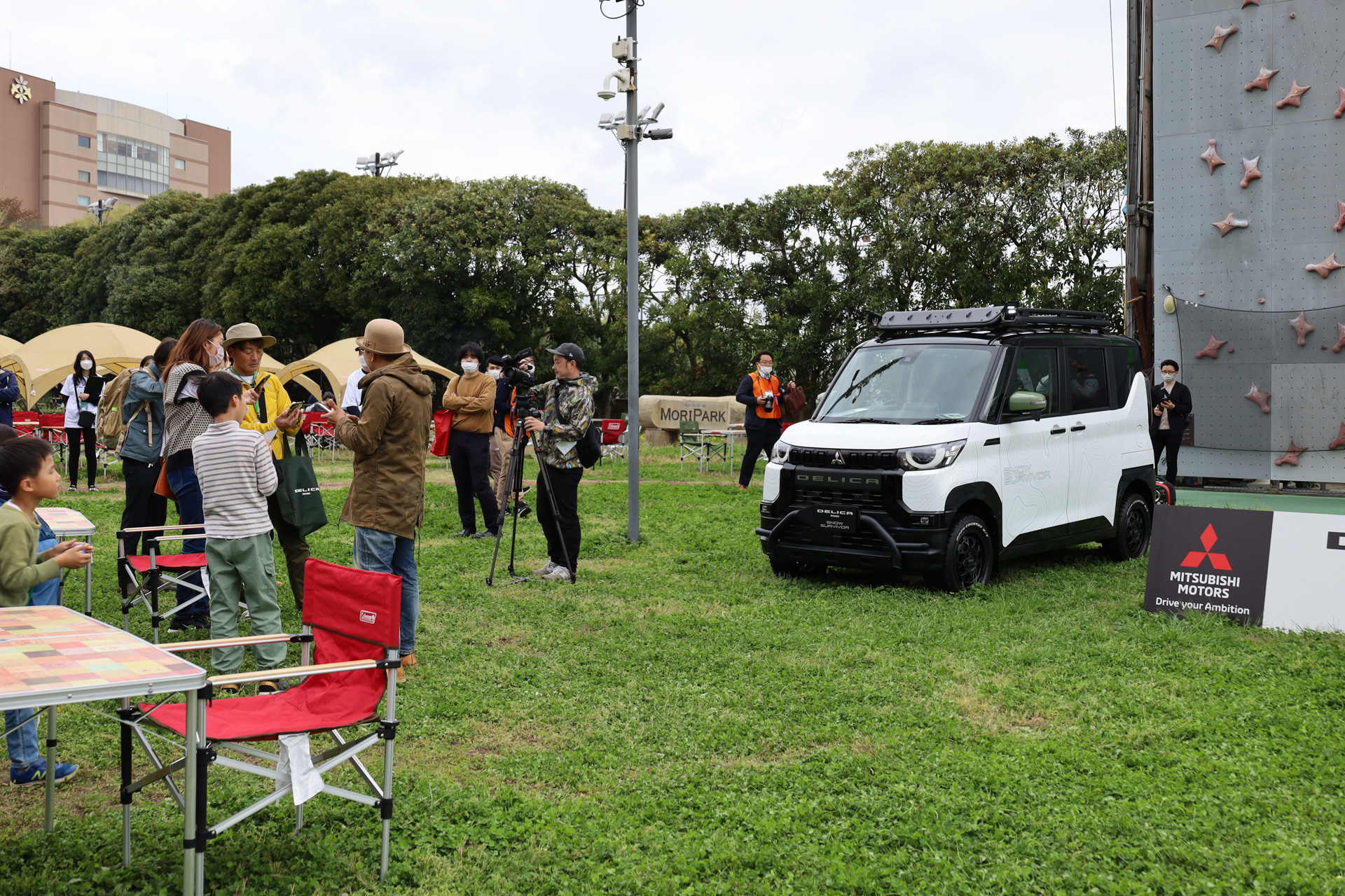昭島モリパーク アウトドアヴィレッジで開催された「新型デリカミニ発表イベント」