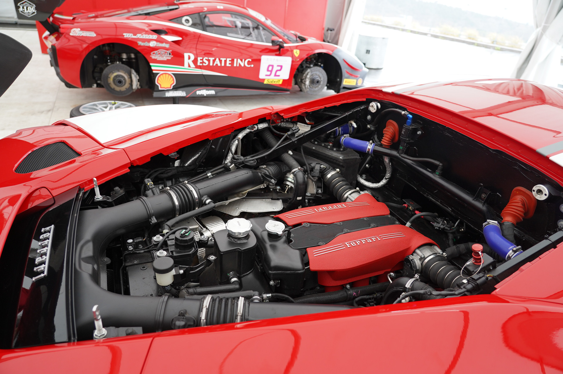 488 Challenge Evoのエンジン