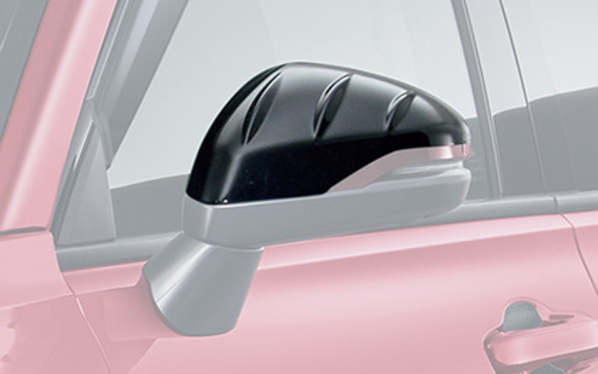 ドアミラーカバー。クリスタルブラック･パールとプラチナホワイト･パールとミッドナイトブルービーム･メタリックが3万9600円、未塗装が3万4100円