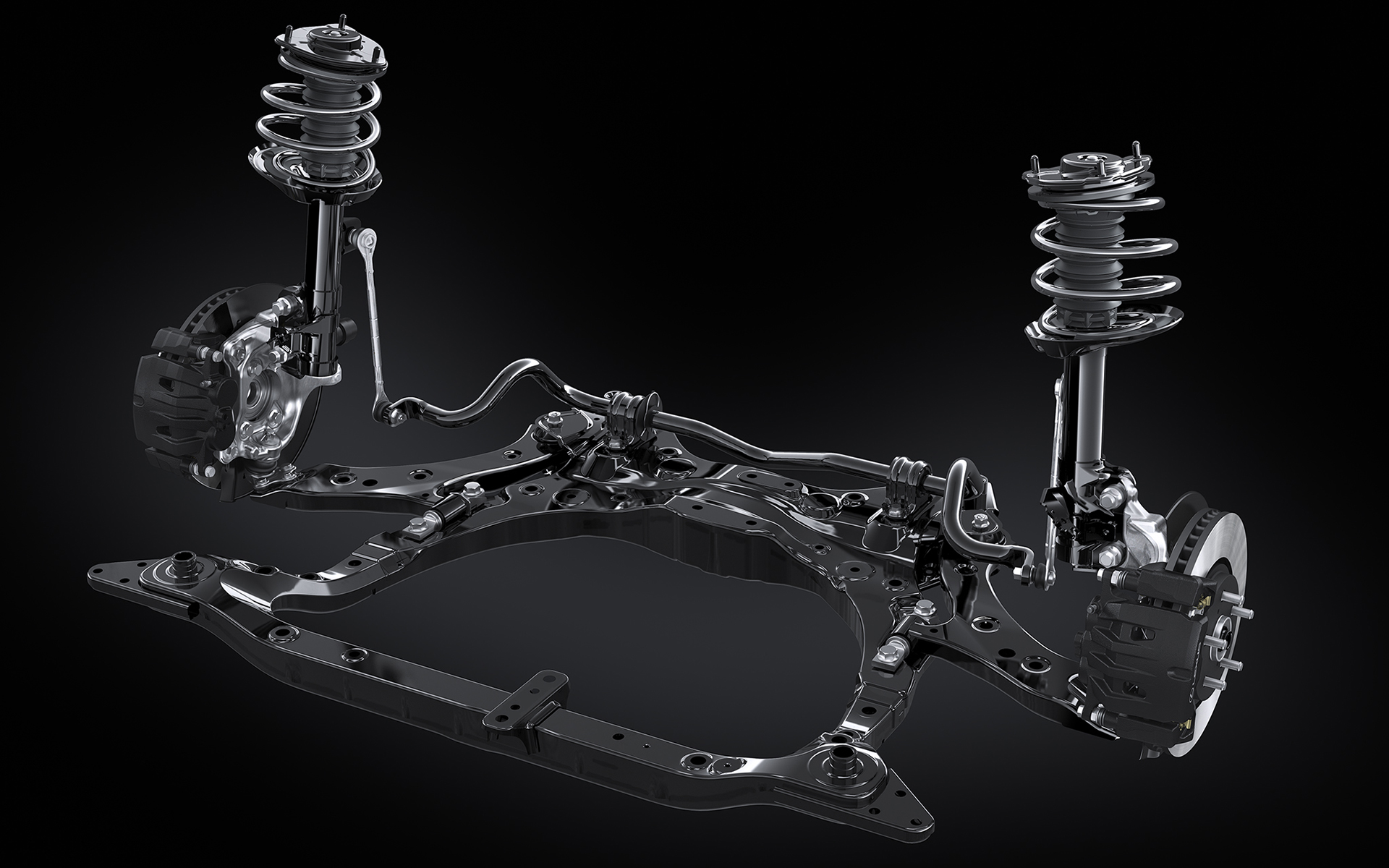 新型LMではボディ剛性を徹底的に高め、ねじり剛性を従来型比で約1.5倍に引き上げた。基本的にはGA-Kプラットフォームを使いつつ、前席より後ろはほぼ専用設計とした。リアサスペンションはダブルウィッシュボーン式