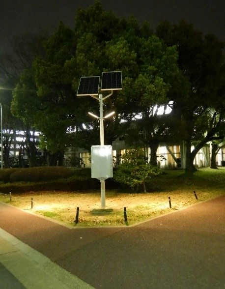 PHEVの使用済みバッテリを活用した自立型街路灯