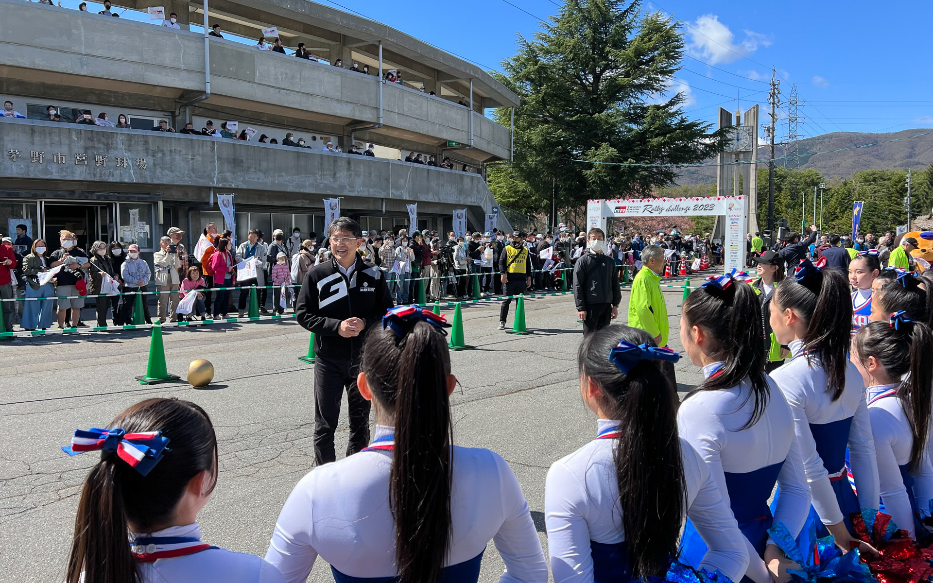4月1日の社長就任前から精力的にメッセージを発信。写真はTOYOTA GAZOO Racing Rally Challenge in 八ヶ岳 茅野での一コマ