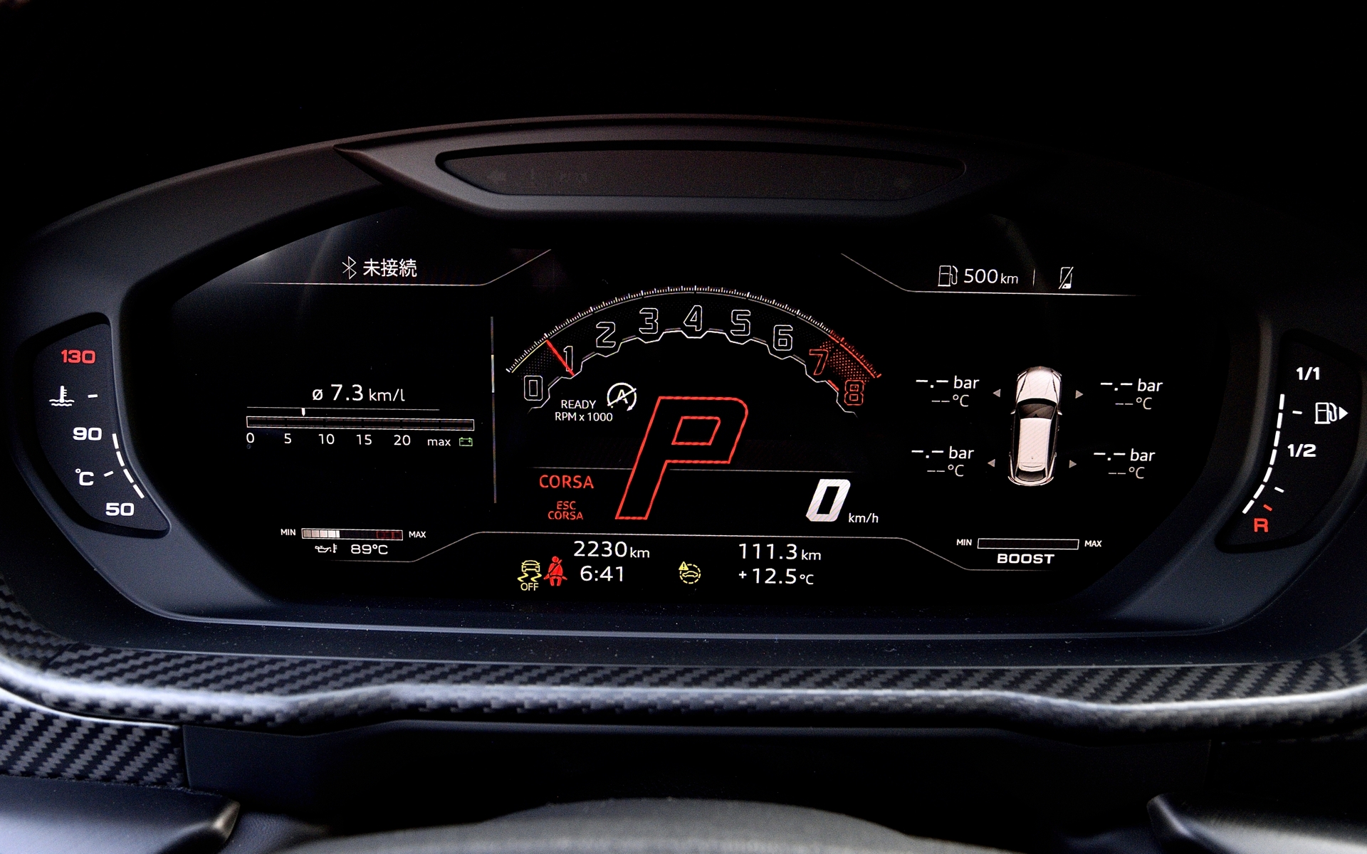 CORSAモードのメーター表示