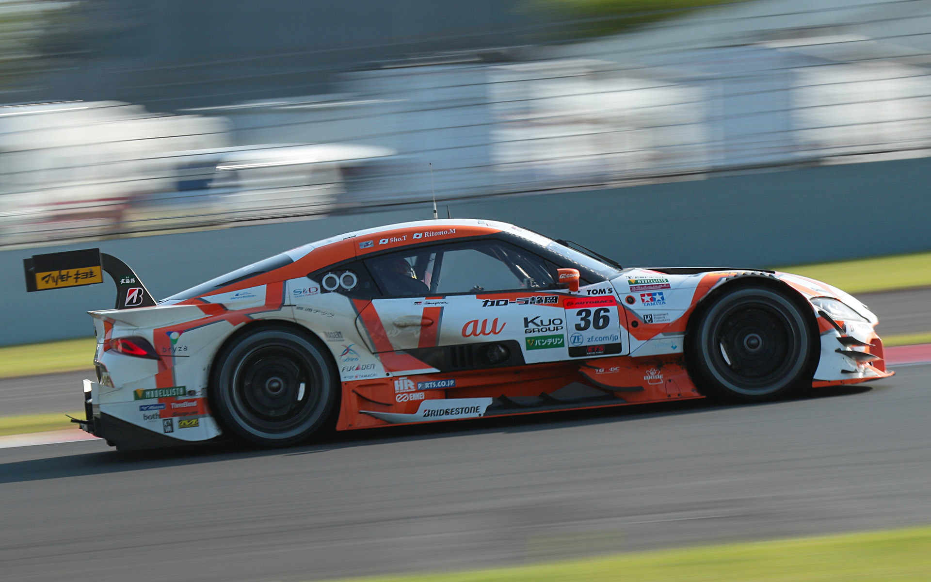 SUPER GT第2戦 富士でGT500クラスを制した36号車 au TOM'S GR Supra（坪井翔/宮田莉朋組、BS）