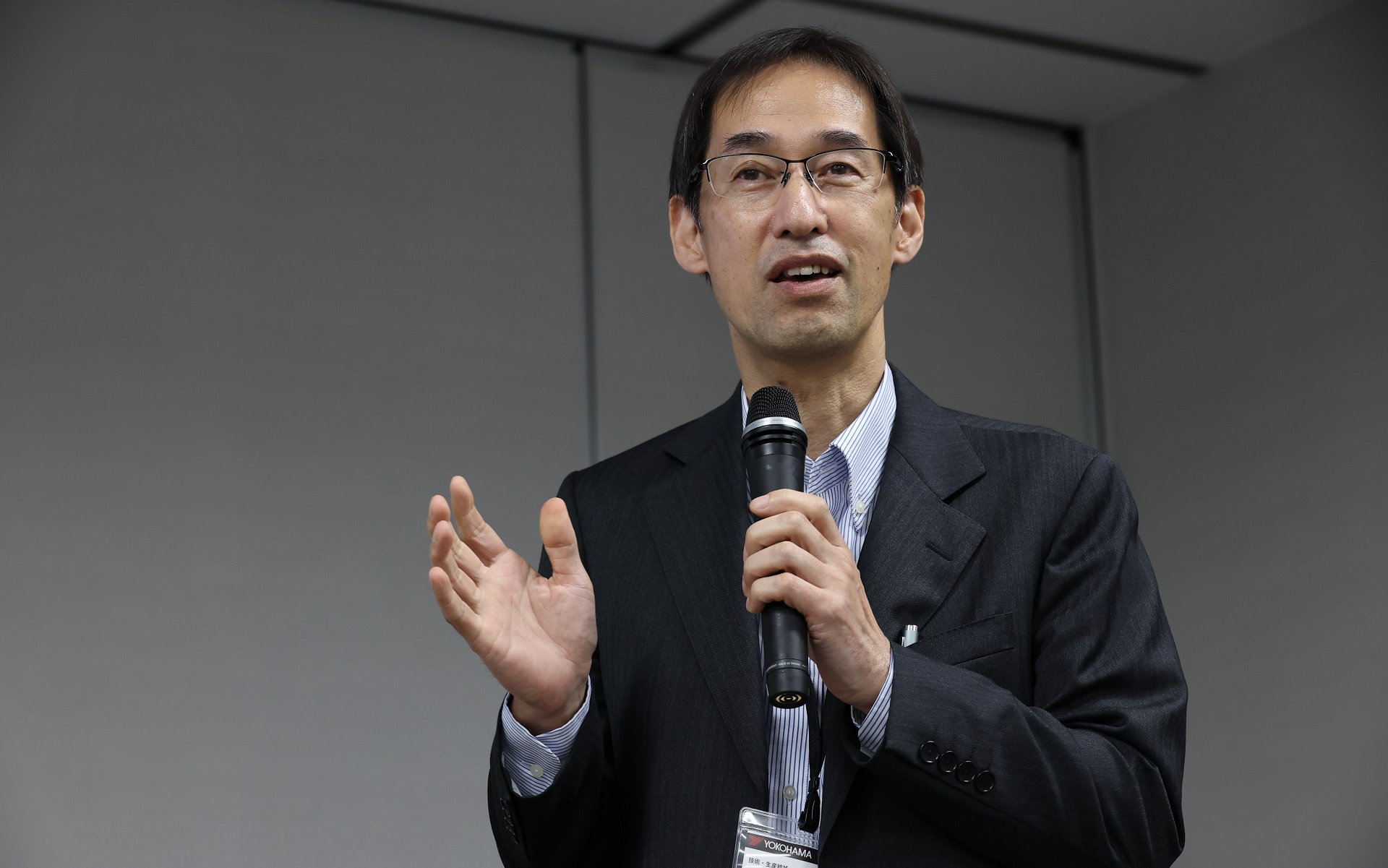 中期経営計画「YX2023」の進捗を解説する横浜ゴム株式会社 取締役常務執行役員 技術・生産統括 兼 IT企画本部担当の清宮眞二氏