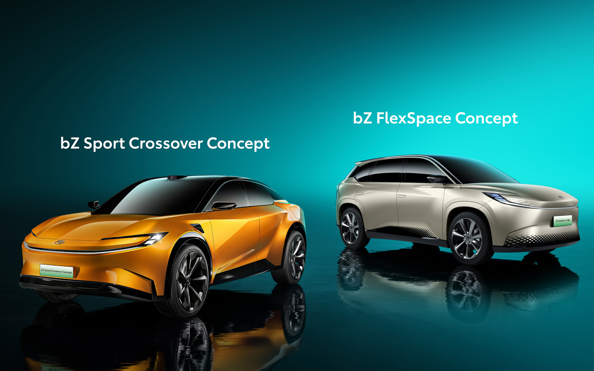 トヨタ自動車が上海国際モーターショーで発表した「bZ Sport Crossover Concept」「bZ FlexSpace Concept」