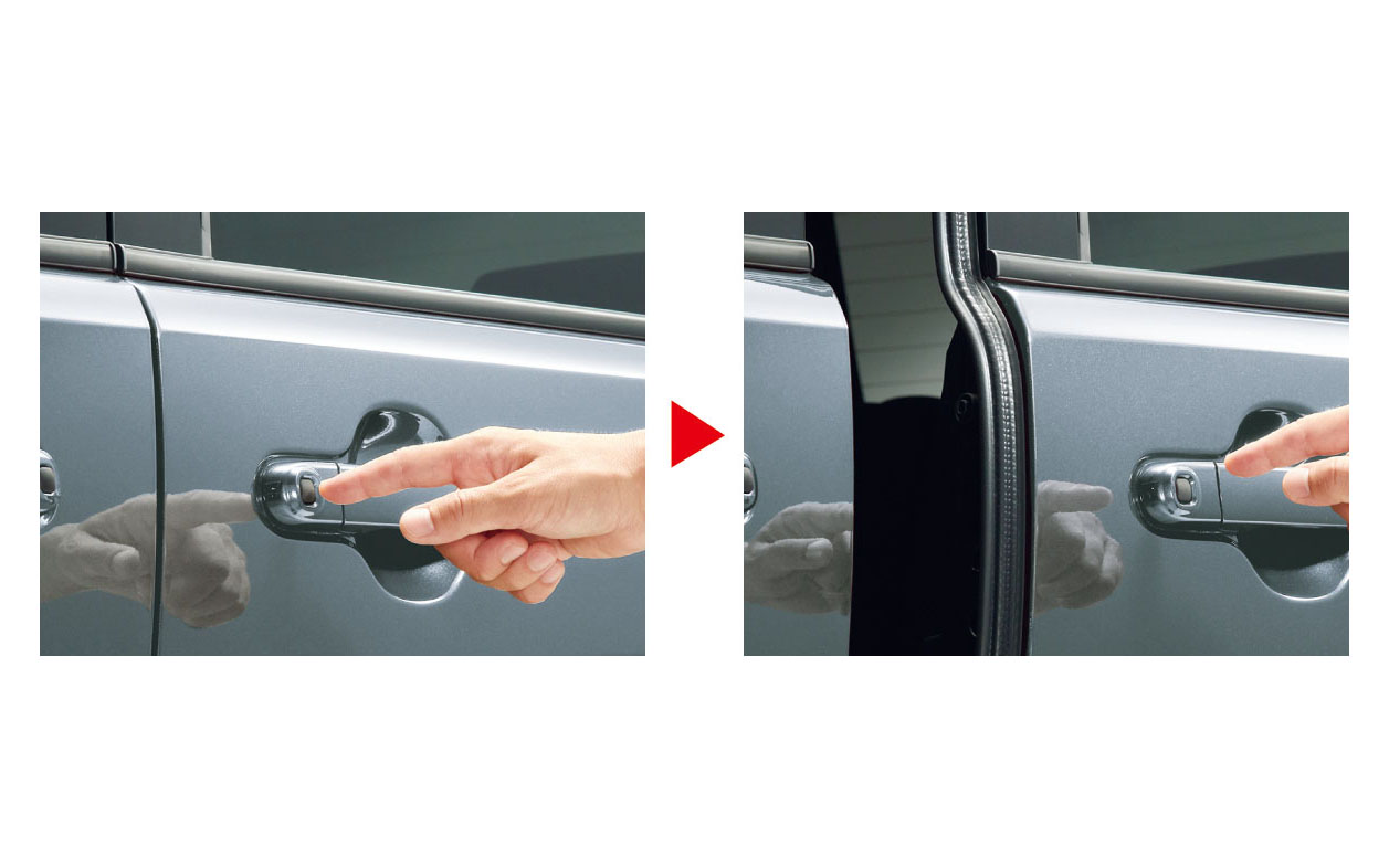 後席両側ワンアクションパワースライドドアのイメージ