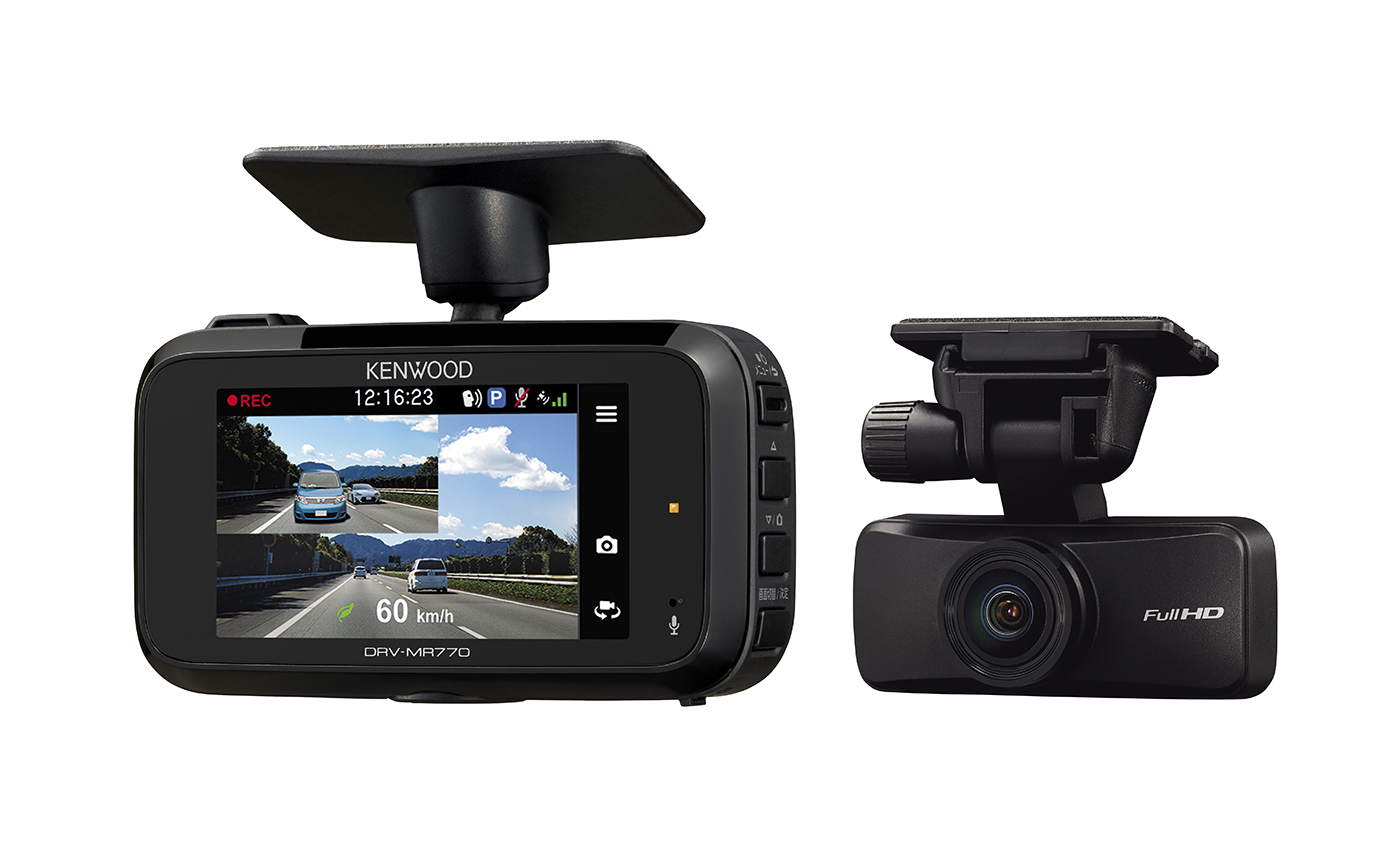 ハイエンドモデルの前後撮影対応2カメラドライブレコーダー「DRVMR770」
