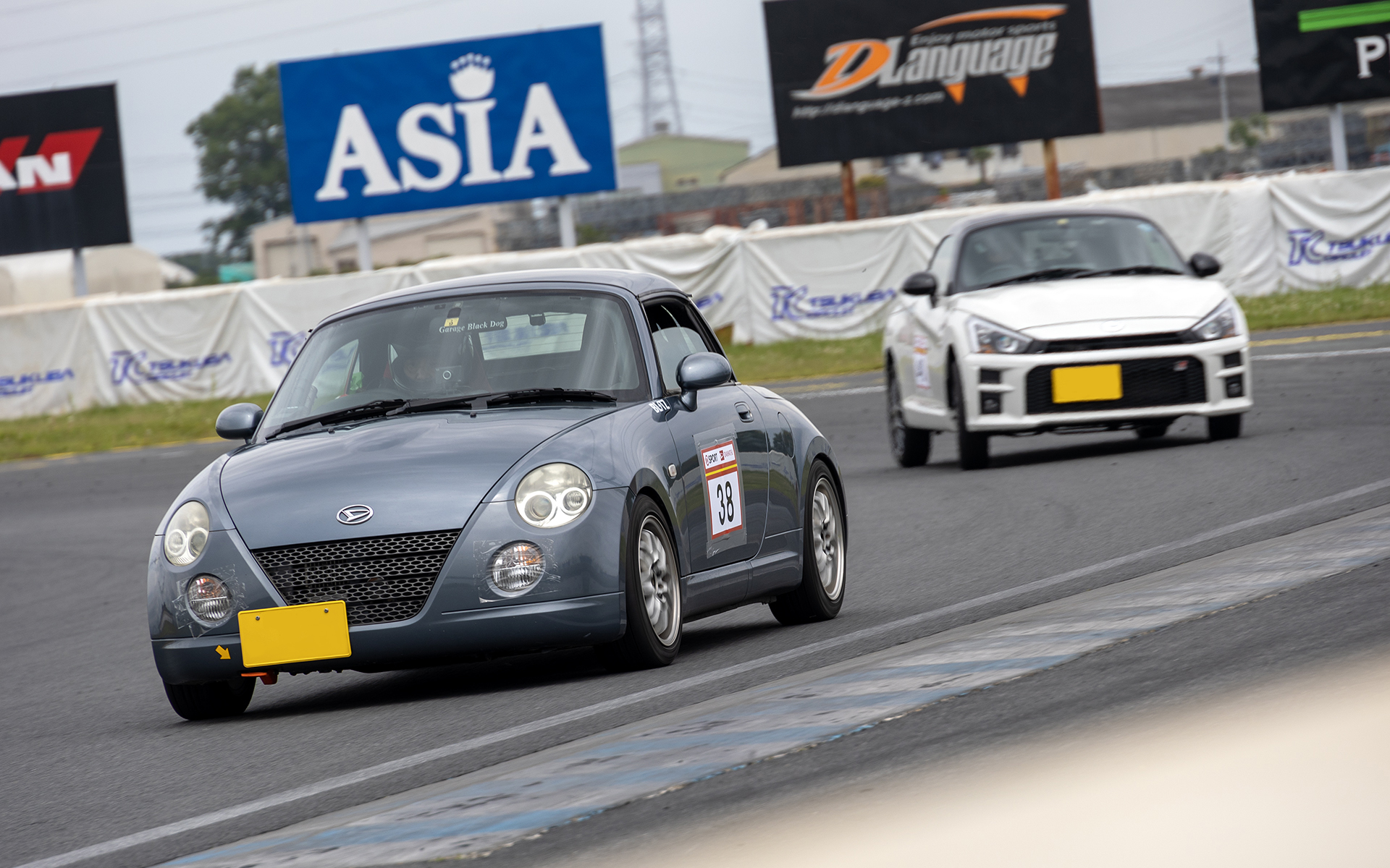 コペンは2クラス混走の練習走行となった